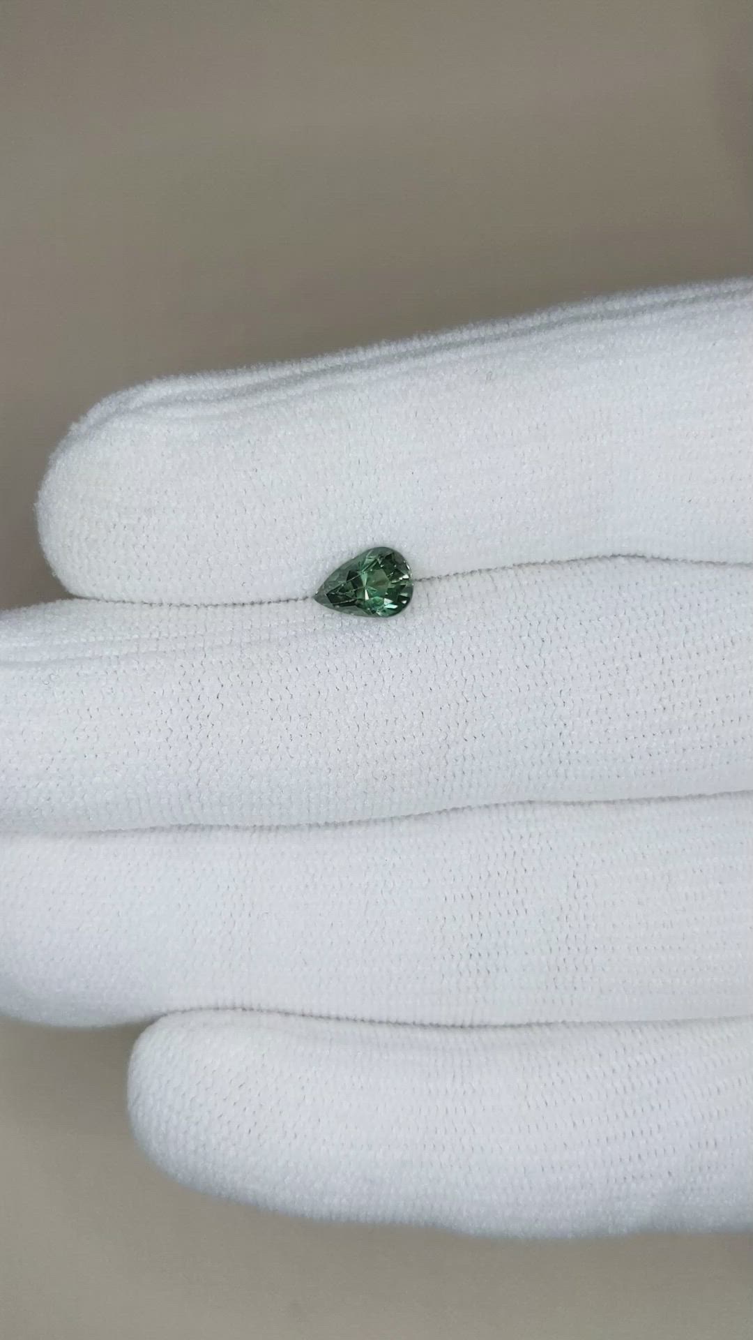 1.08 Ct. Green Sapphire from Madagascar Size Video