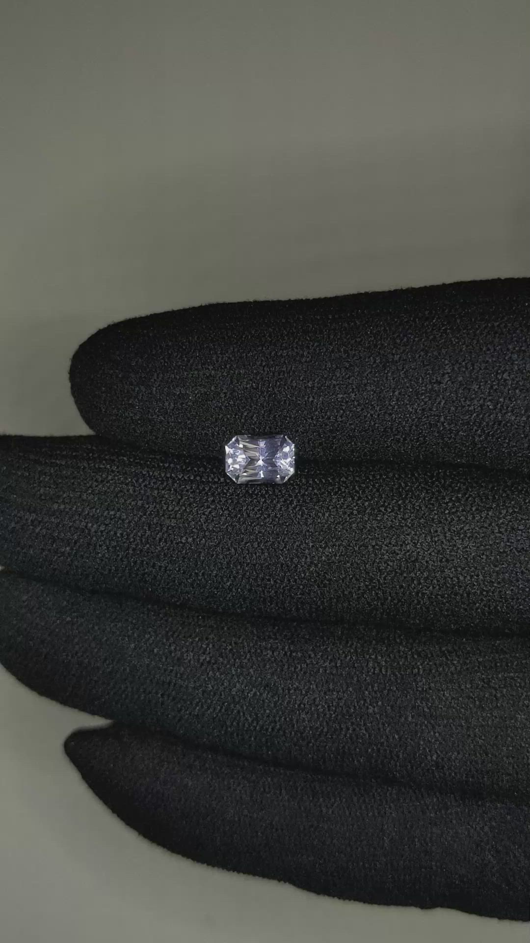 1.37 Ct. White Sapphire from Ceylon (Sri Lanka) Size Video
