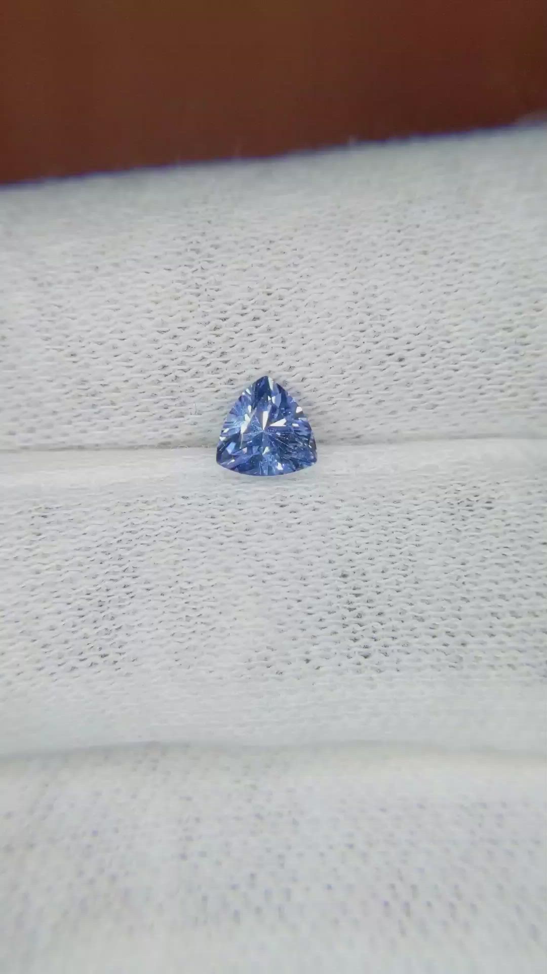 0.53 Ct. Blue Sapphire from Ceylon (Sri Lanka) Size Video