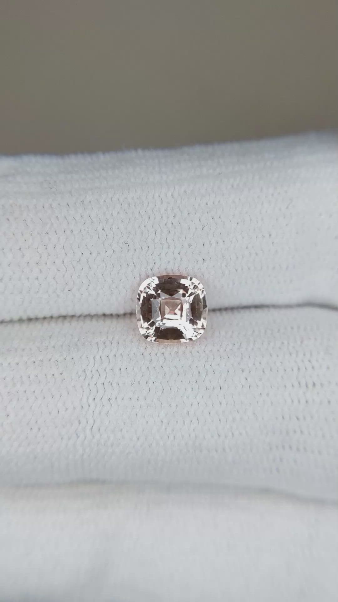 1.25 Ct. Peach Sapphire from Madagascar Size Video