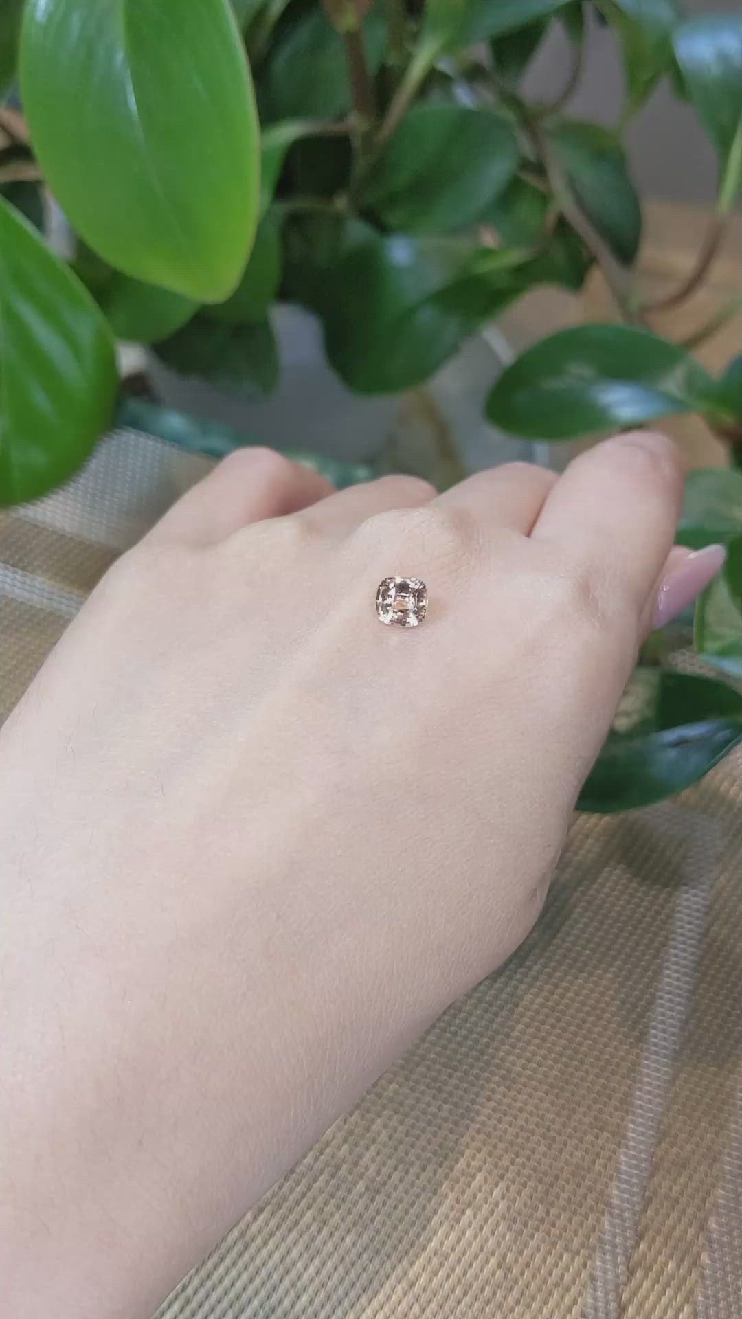 1.25 Ct. Peach Sapphire from Madagascar Size Video