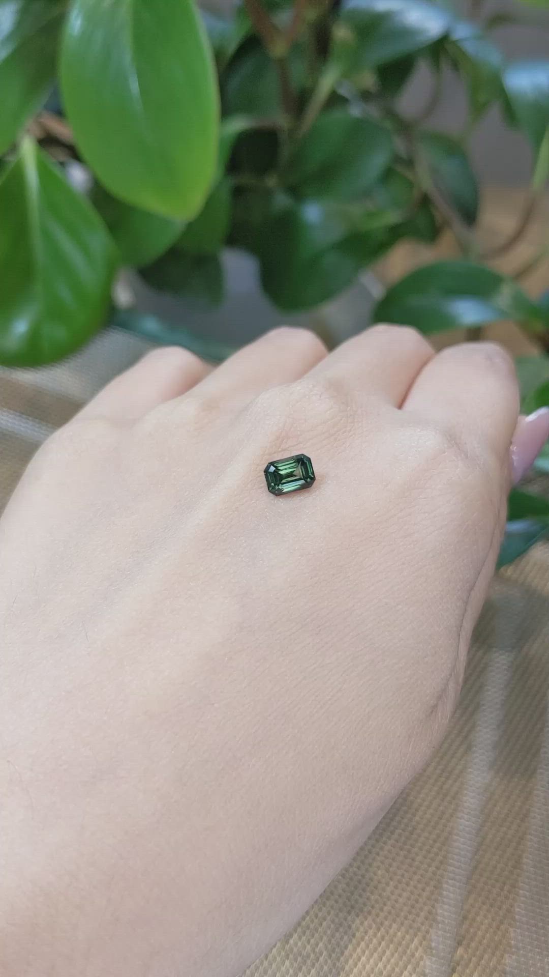 1.22 Ct. Green Sapphire from Madagascar Size Video