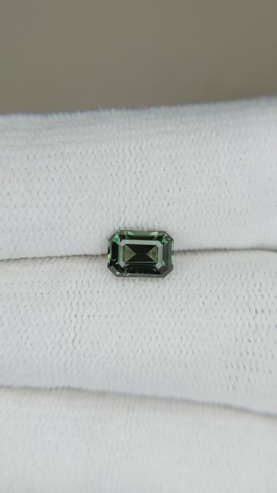 1.22 Ct. Green Sapphire from Madagascar Size Video