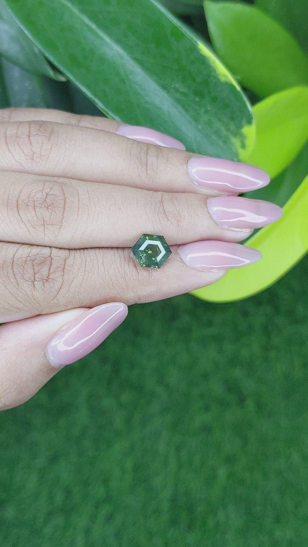 2.51 Ct. Green Sapphire from Australia Size Video