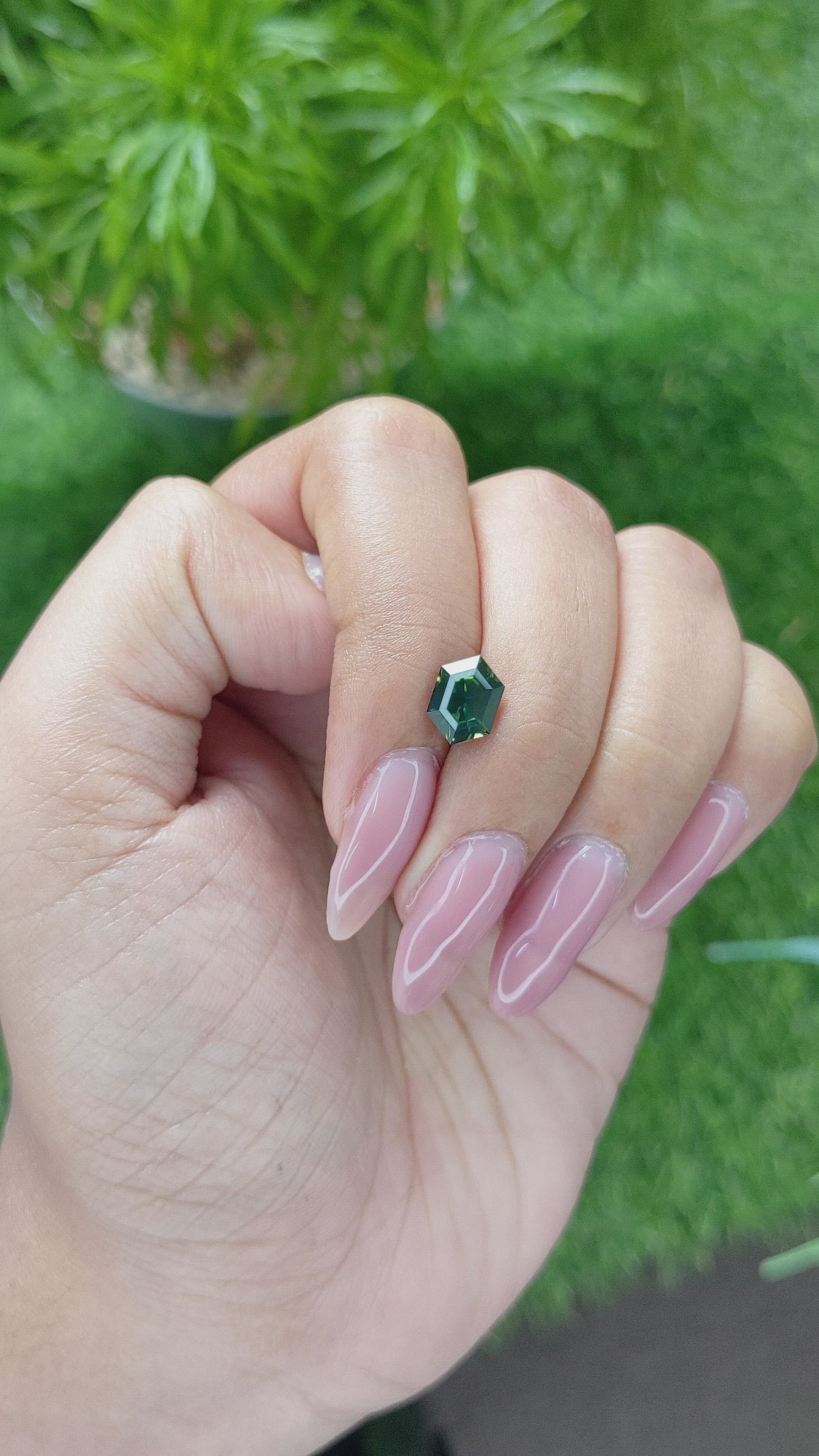 1.67 Ct. Green Sapphire from Australia Size Video