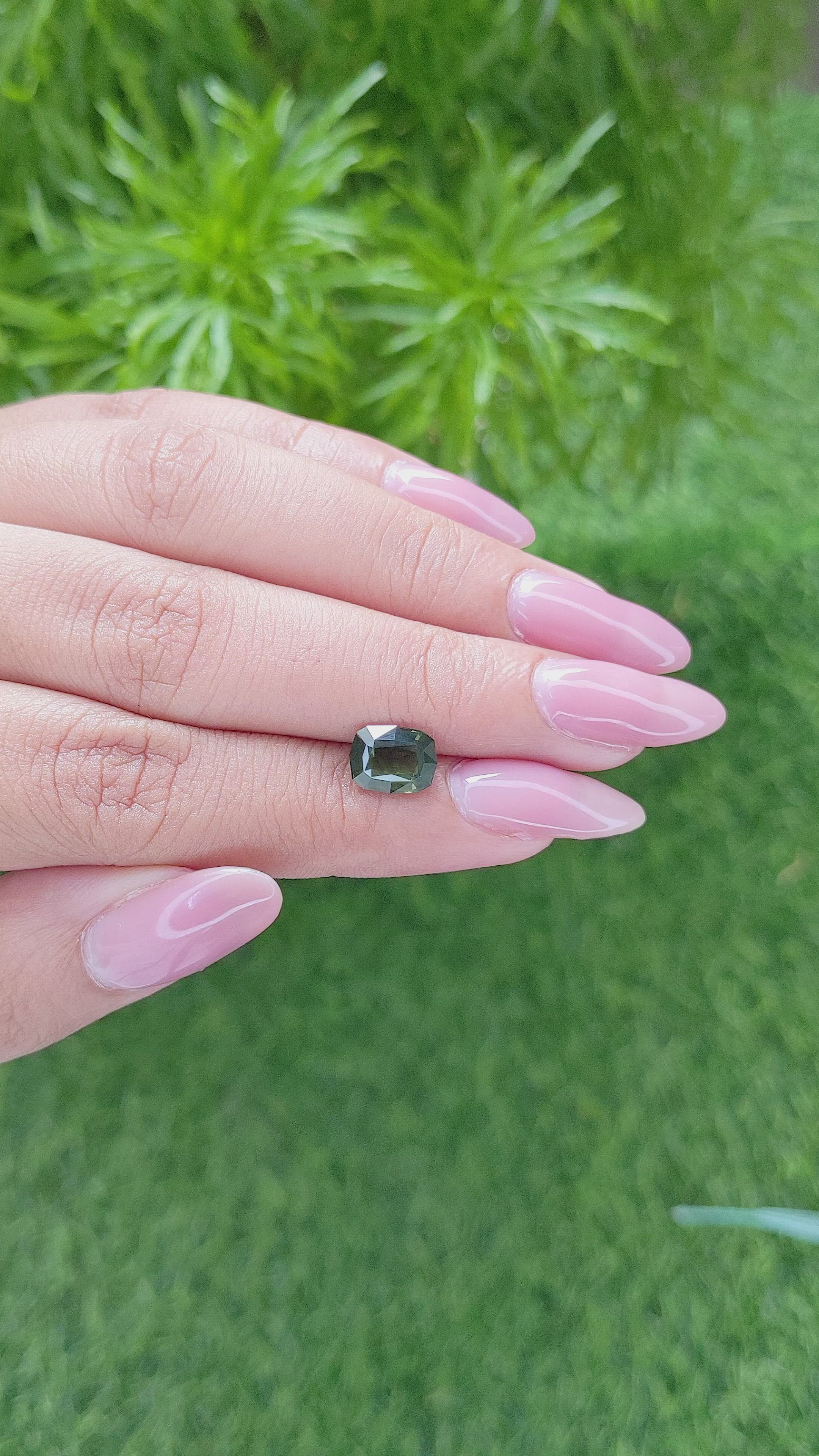 2.17 Ct. Green Sapphire from Australia Size Video