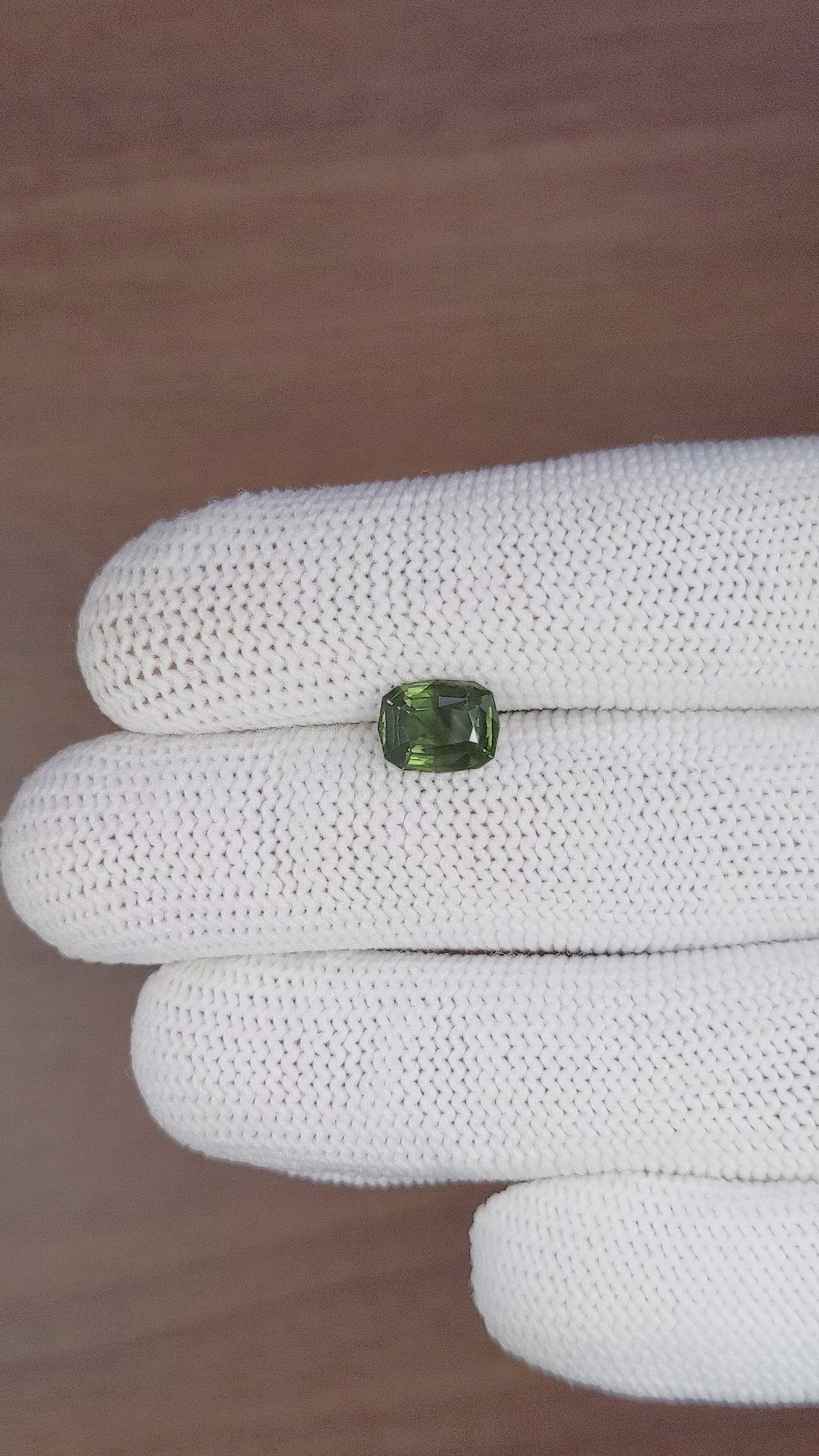 2.17 Ct. Green Sapphire from Australia Size Video