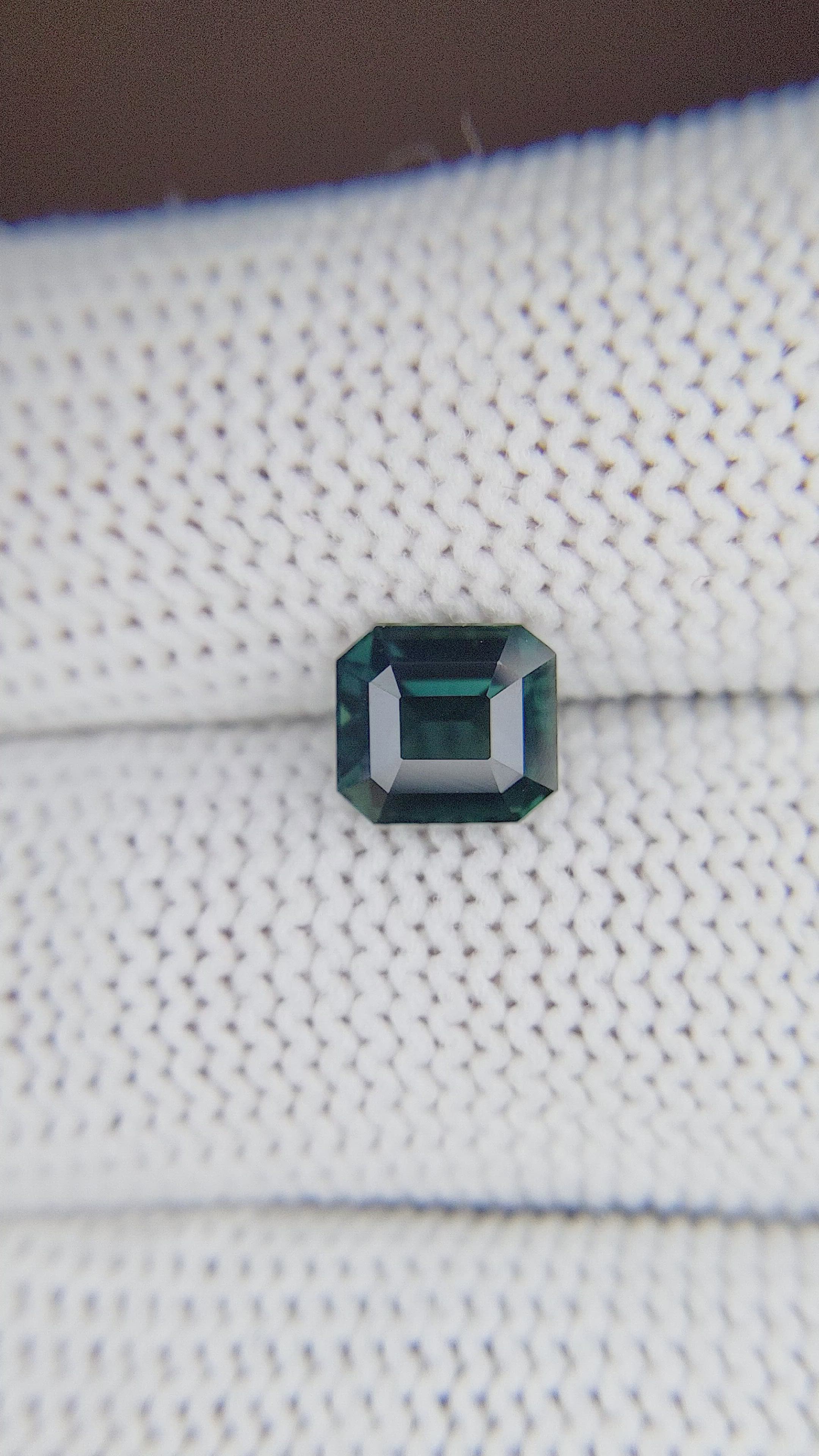 2.01 Ct. Bluish Green Sapphire from Madagascar Size Video