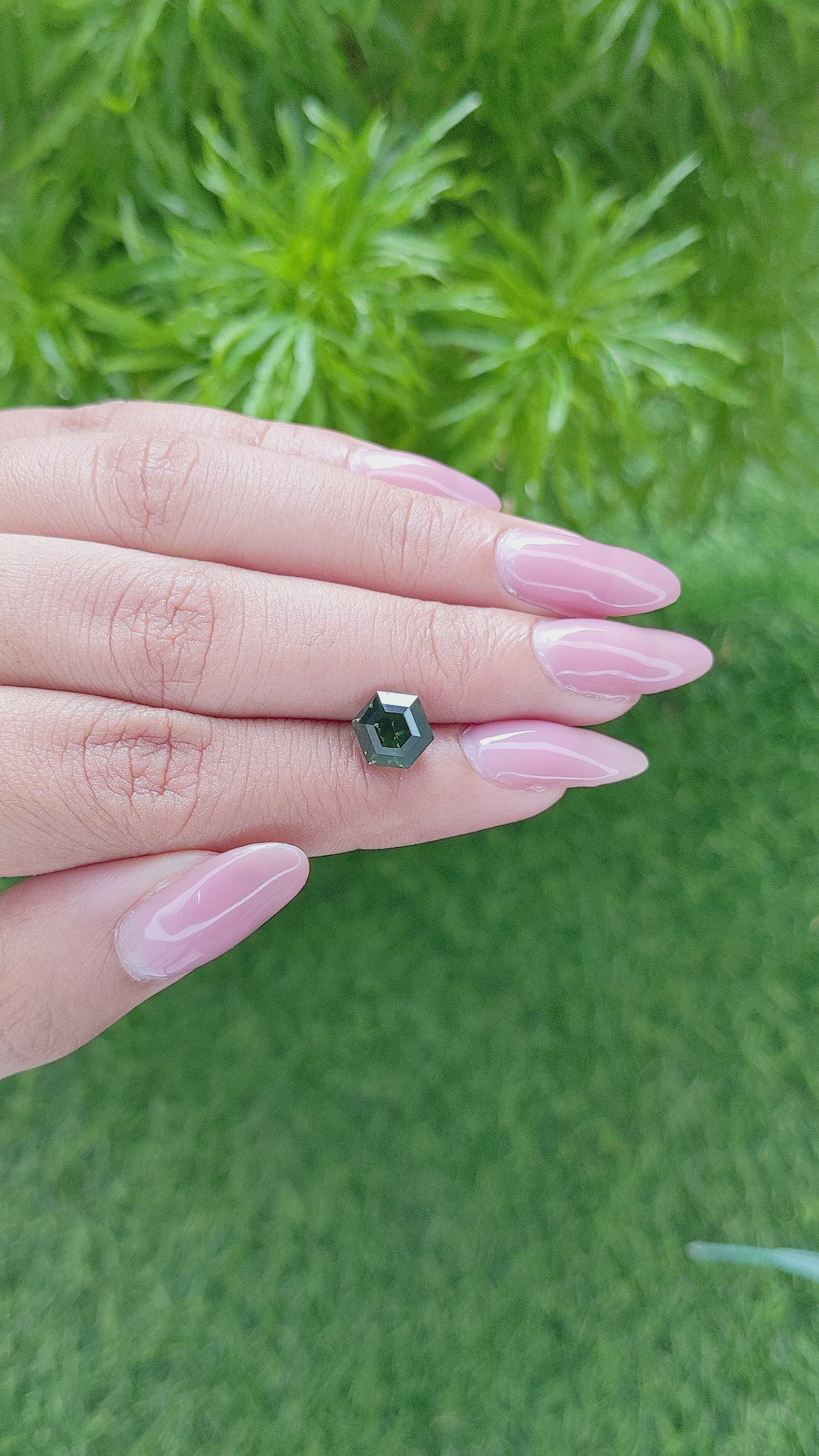 2.56 Ct. Green Sapphire from Australia Size Video