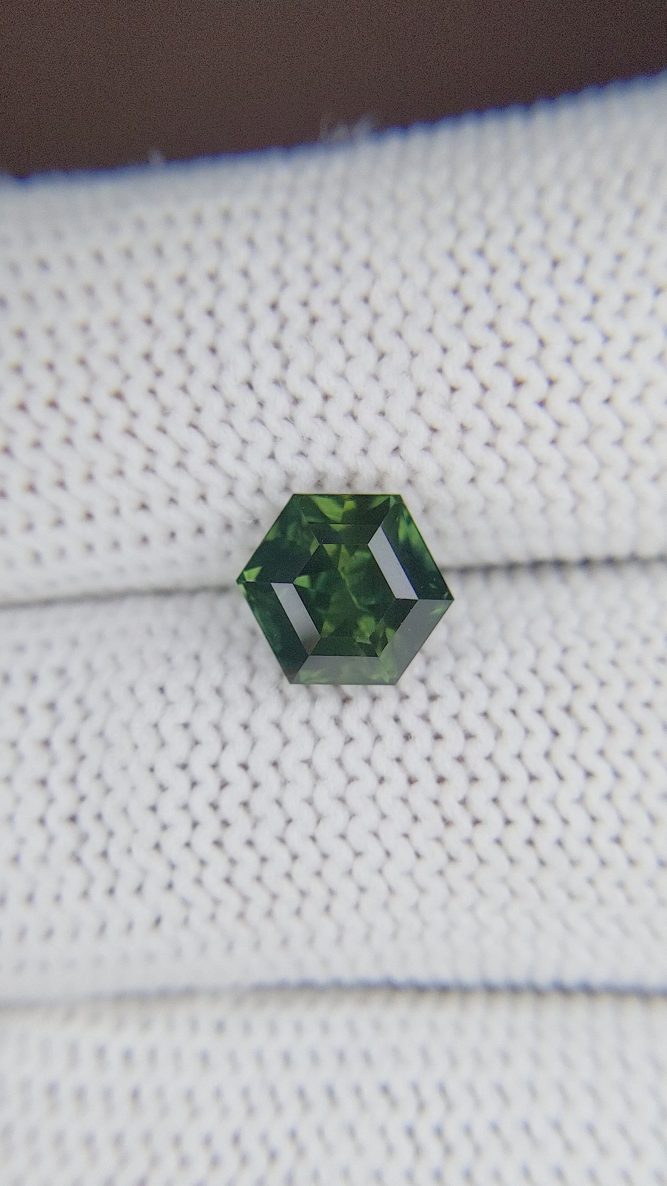 2.56 Ct. Green Sapphire from Australia Size Video