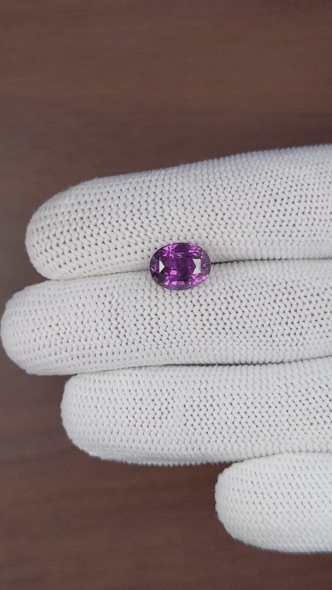 4.13 Ct. Purple Sapphire from Madagascar Size Video