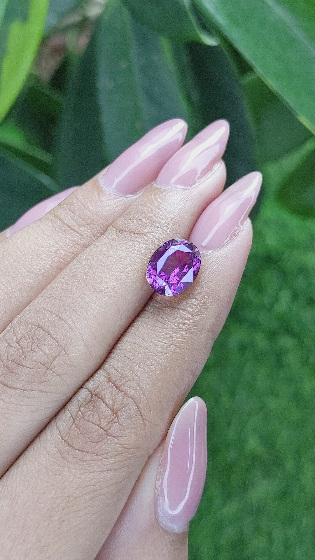 4.13 Ct. Purple Sapphire from Madagascar Size Video