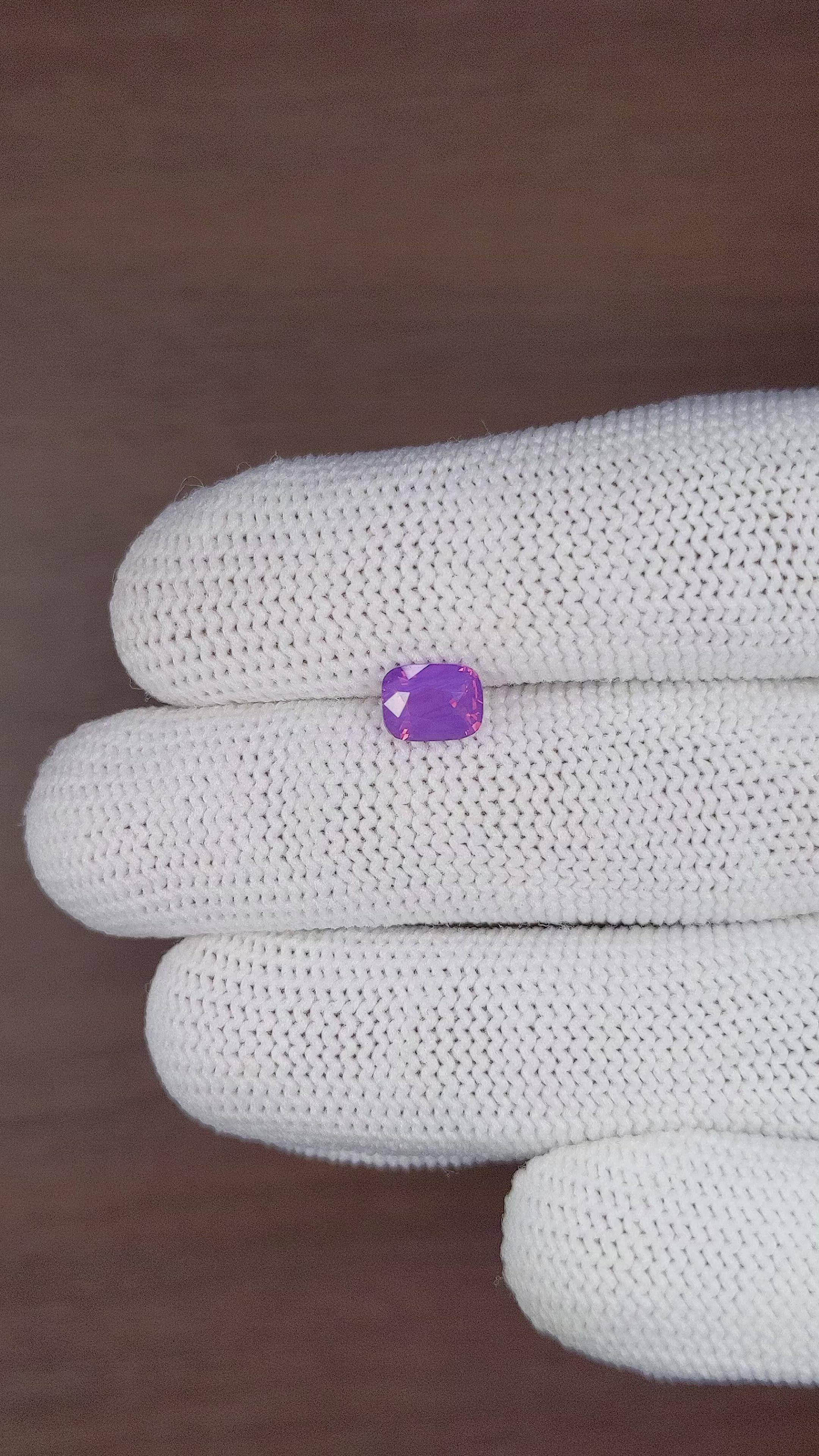 1.53 Ct. Pinkish Purple Sapphire from Tanzania Size Video