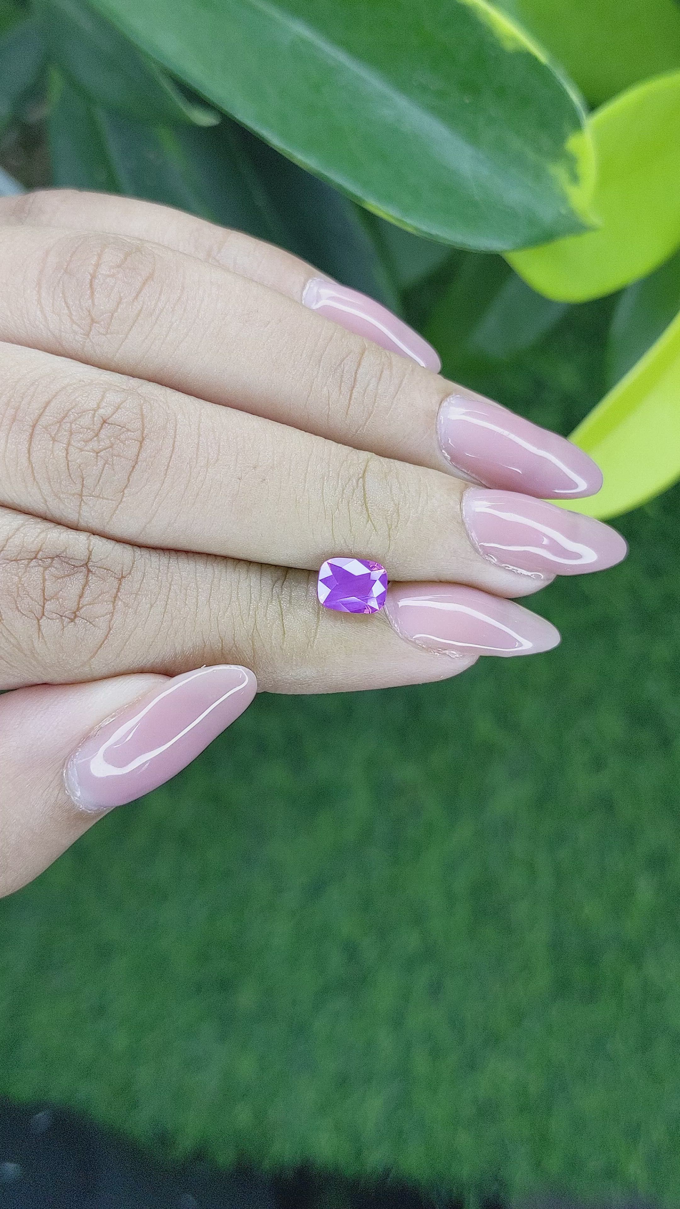1.53 Ct. Pinkish Purple Sapphire from Tanzania Size Video