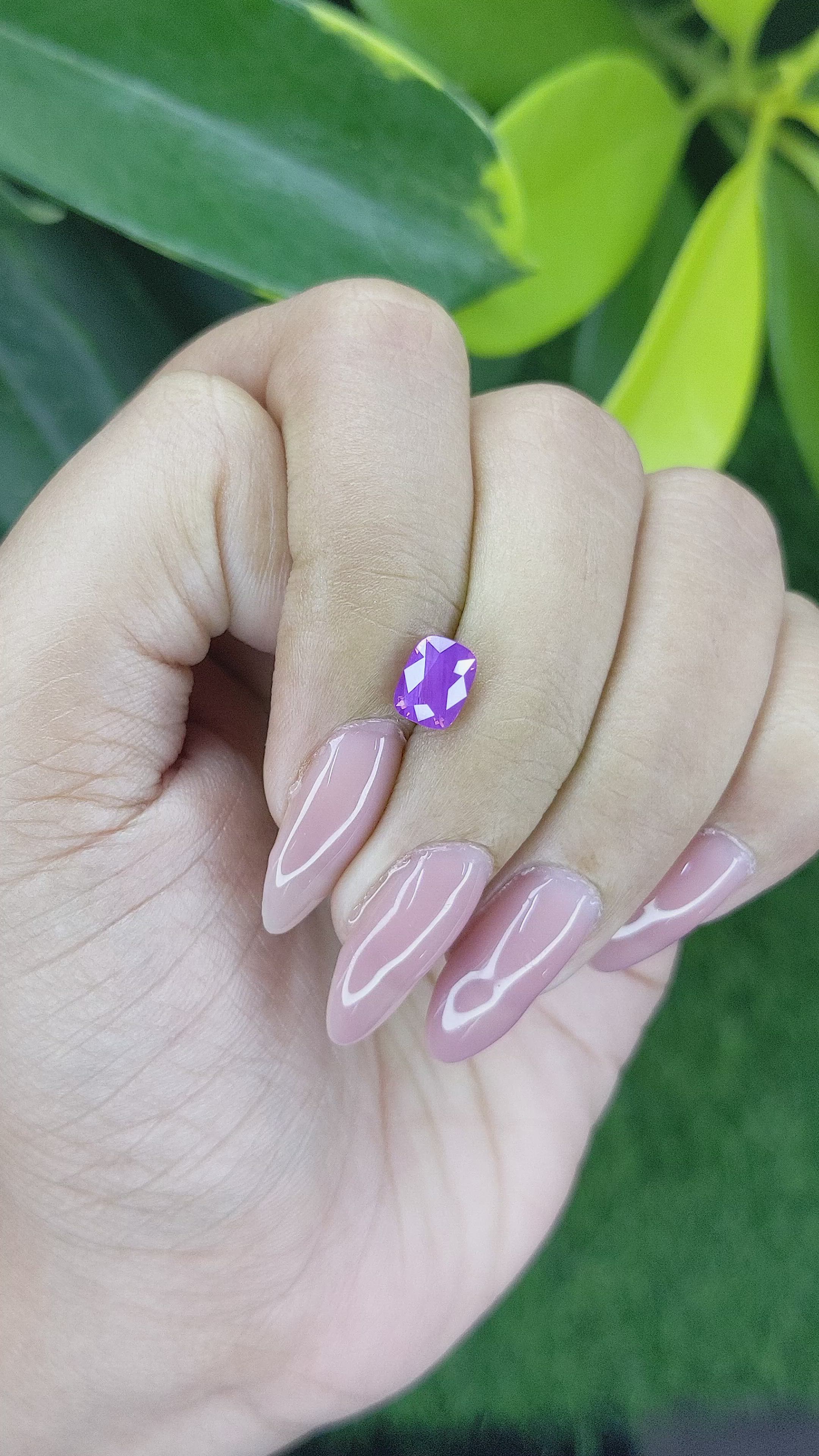 1.53 Ct. Pinkish Purple Sapphire from Tanzania Size Video