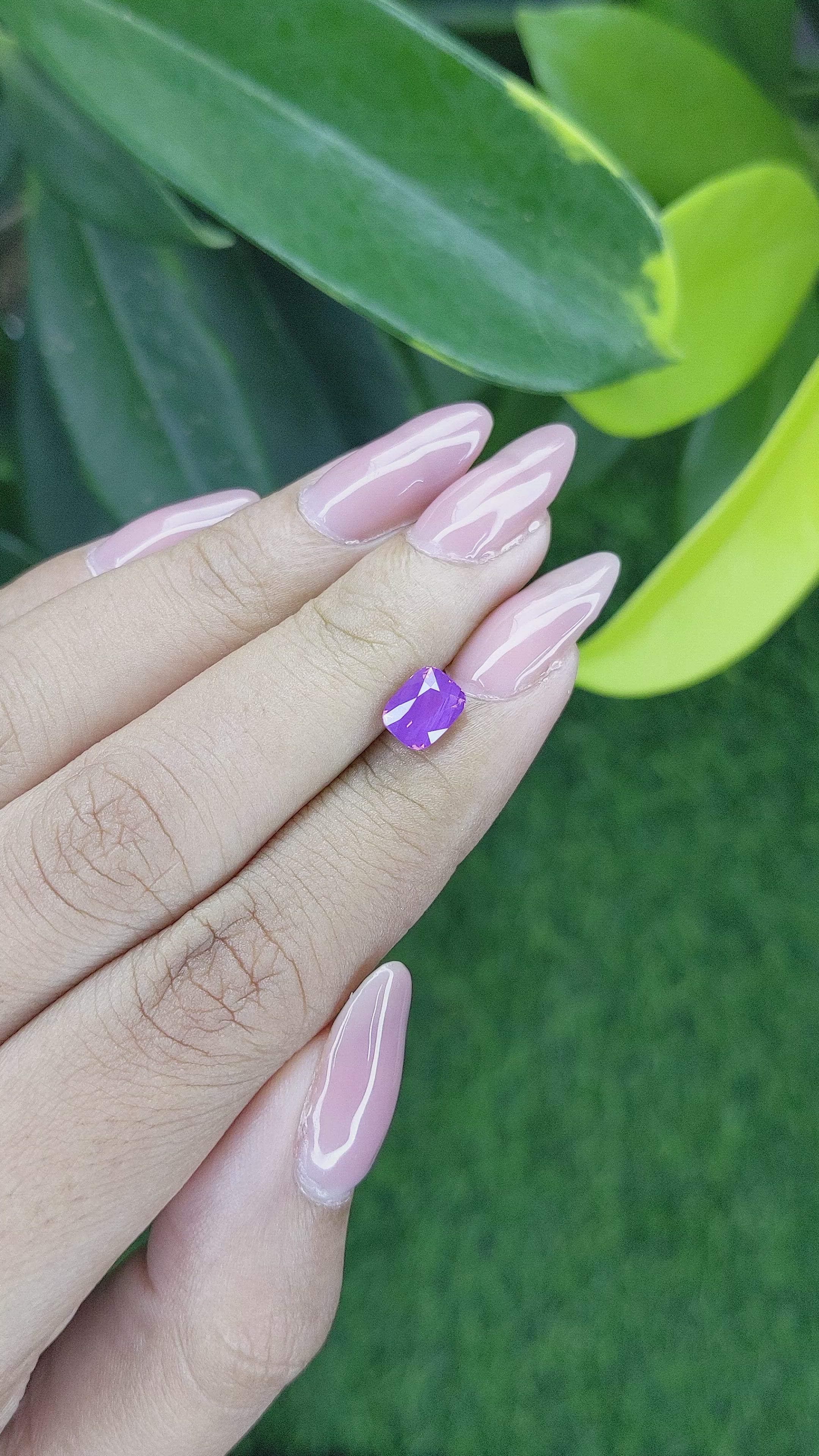 1.53 Ct. Pinkish Purple Sapphire from Tanzania Size Video