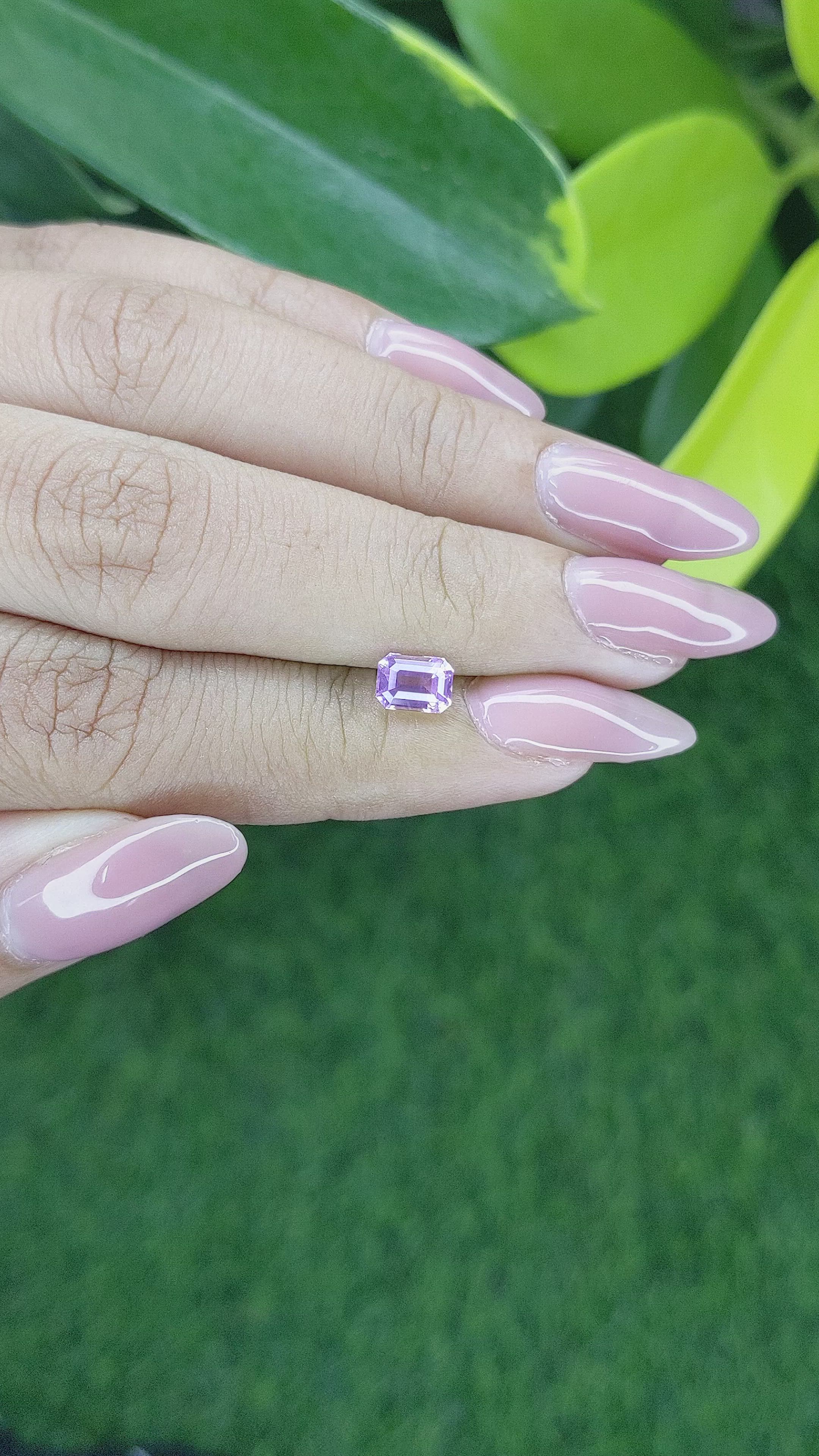 1.02 Ct. Purple Sapphire from Ceylon (Sri Lanka) Size Video