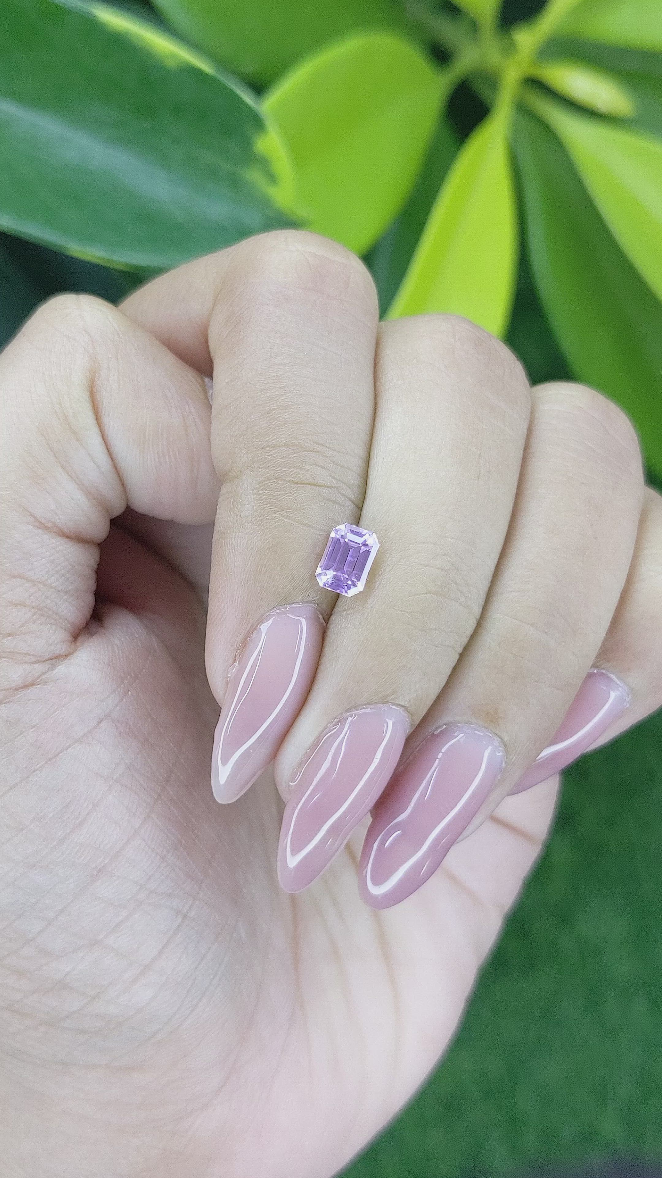 1.02 Ct. Purple Sapphire from Ceylon (Sri Lanka) Size Video