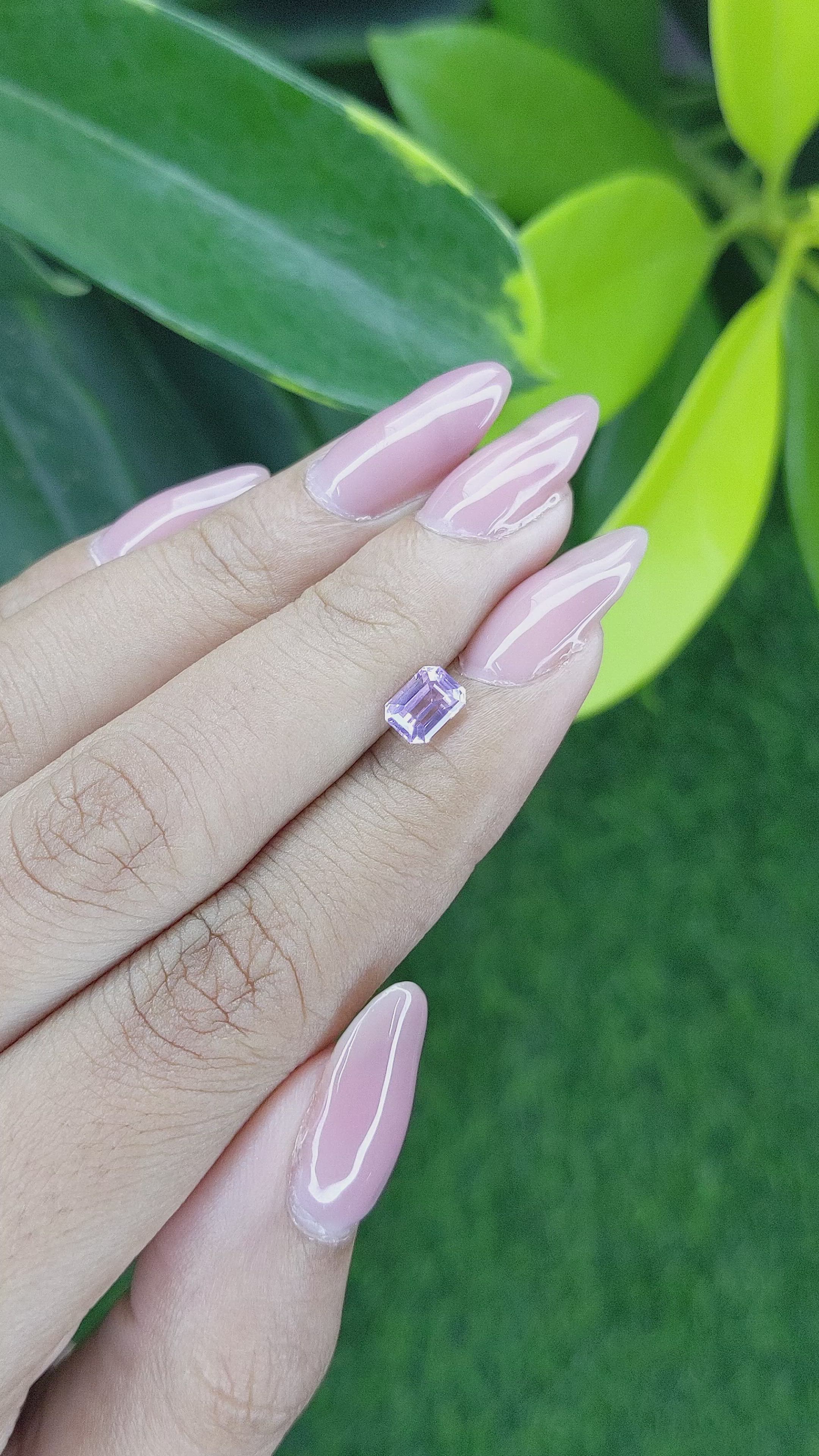 1.02 Ct. Purple Sapphire from Ceylon (Sri Lanka) Size Video