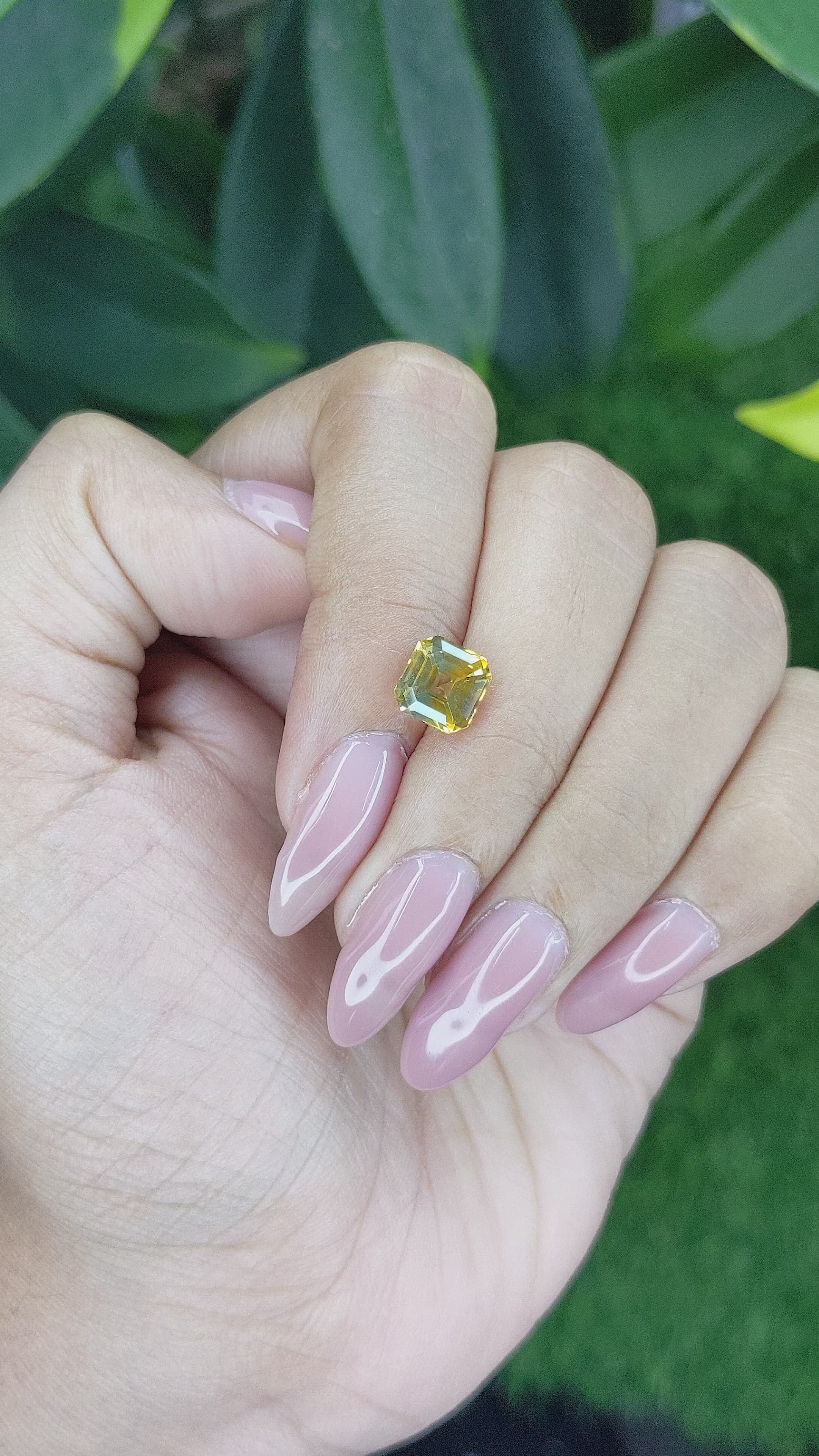 2.51 Ct. Yellow Sapphire from Ceylon (Sri Lanka) Size Video