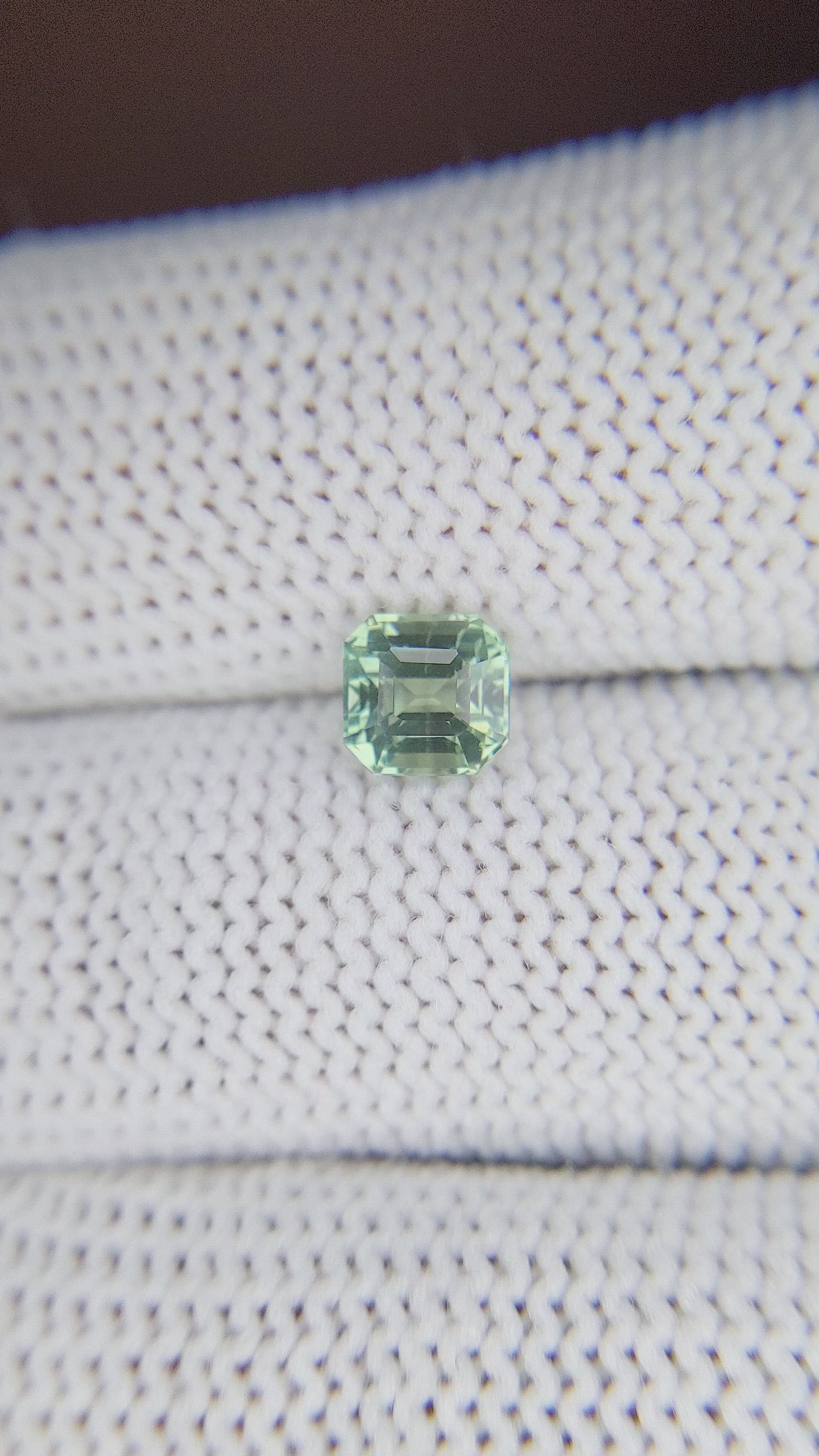 1.15 Ct. Bluish Green Sapphire from Madagascar Size Video
