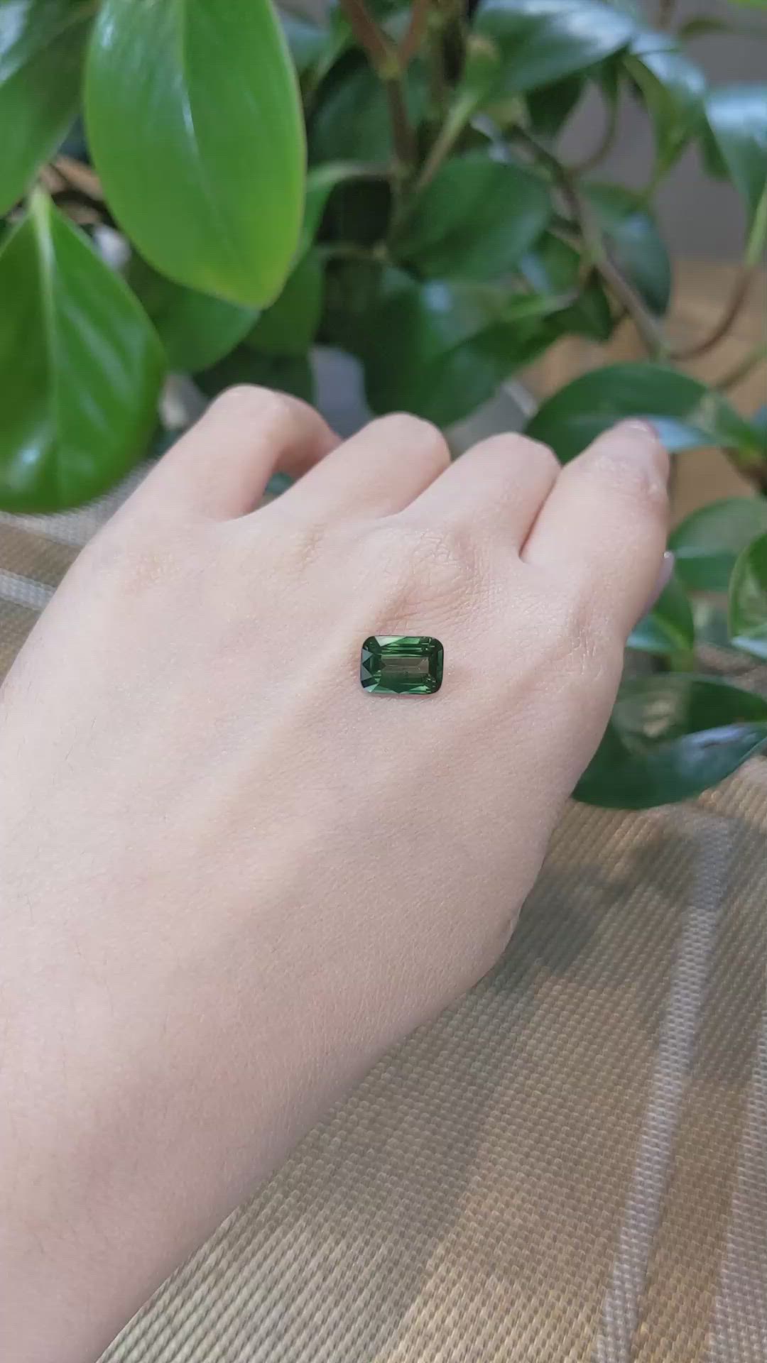 3.02 Ct. Bluish Green Sapphire from Madagascar Size Video