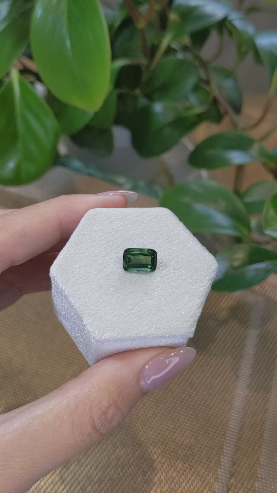 3.02 Ct. Bluish Green Sapphire from Madagascar Size Video