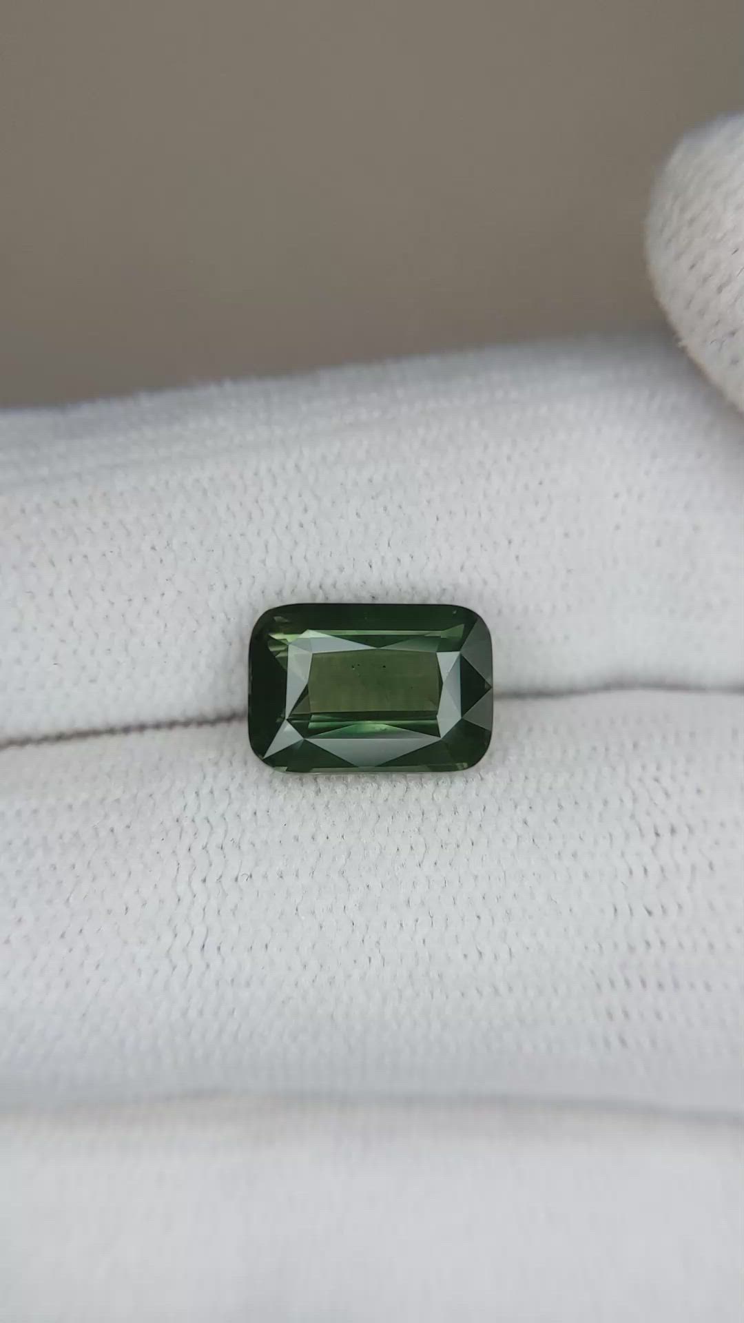 3.02 Ct. Bluish Green Sapphire from Madagascar Size Video