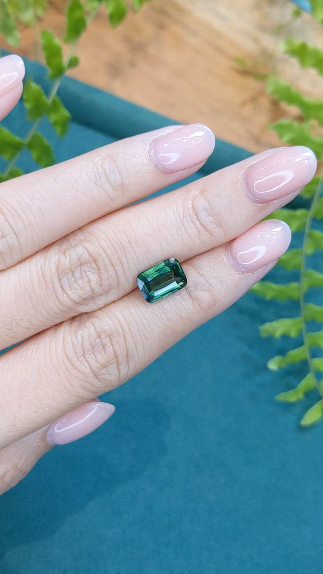 3.02 Ct. Green Sapphire from Madagascar Size Video