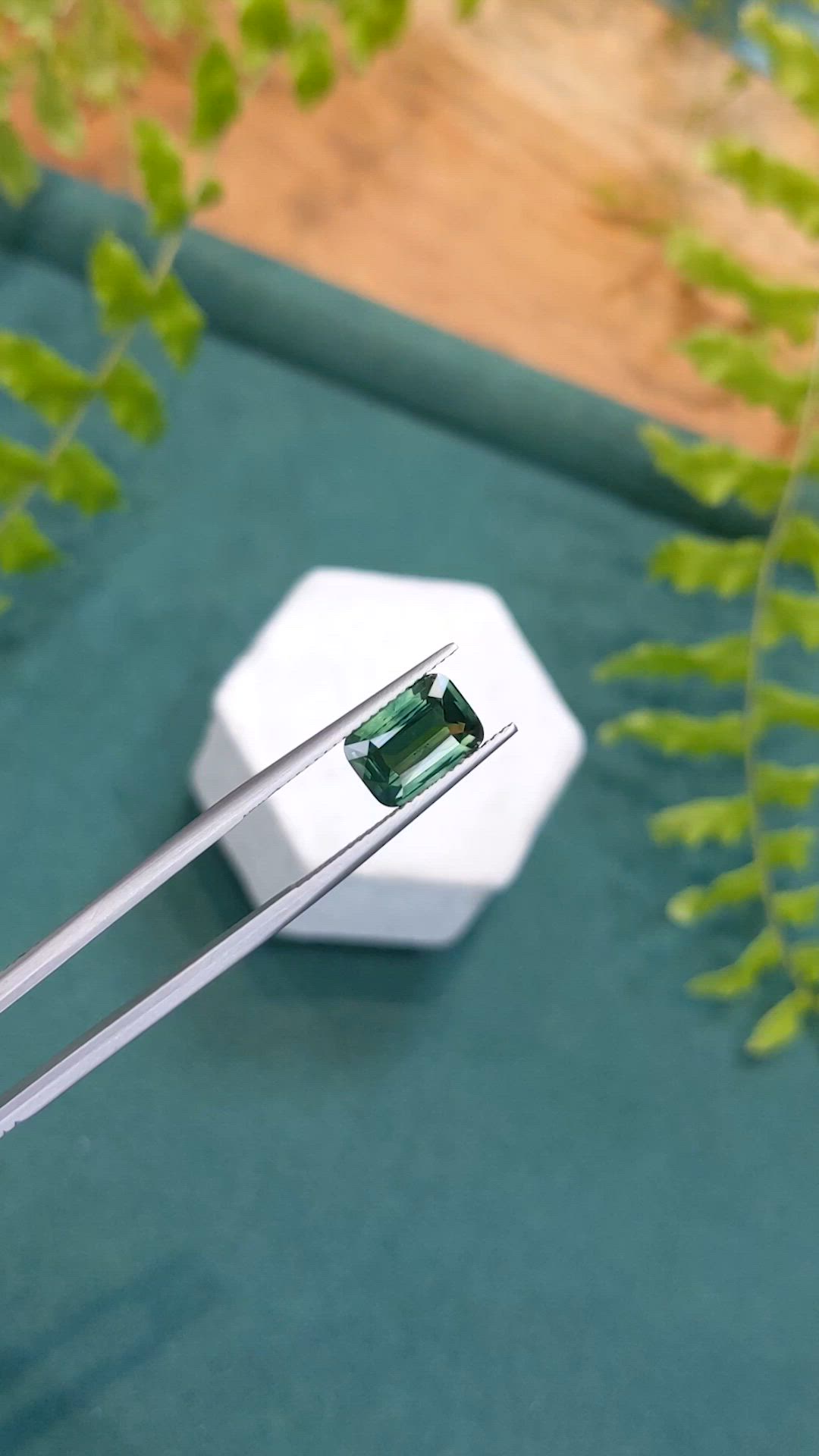 3.02 Ct. Green Sapphire from Madagascar Size Video