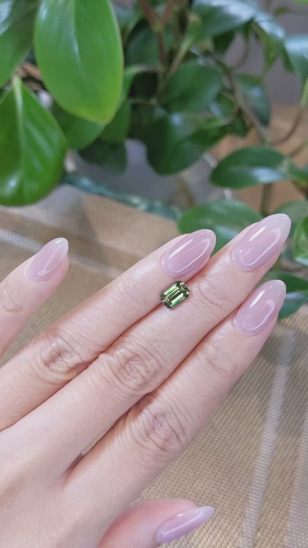 1.57 Ct. Yellowish Green Sapphire from Madagascar Size Video