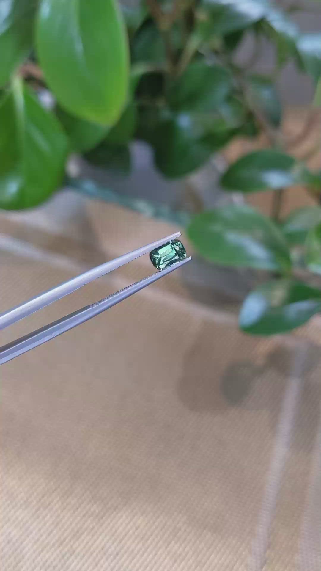 1.05 Ct. Bluish Green Sapphire from Madagascar Size Video