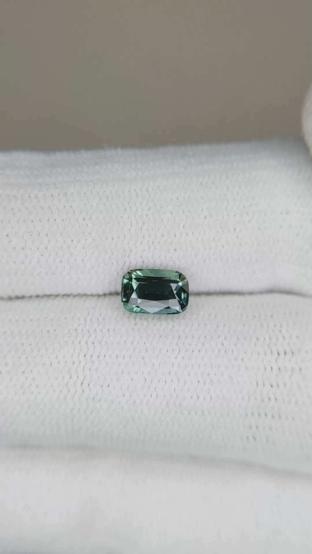 1.05 Ct. Bluish Green Sapphire from Madagascar Size Video