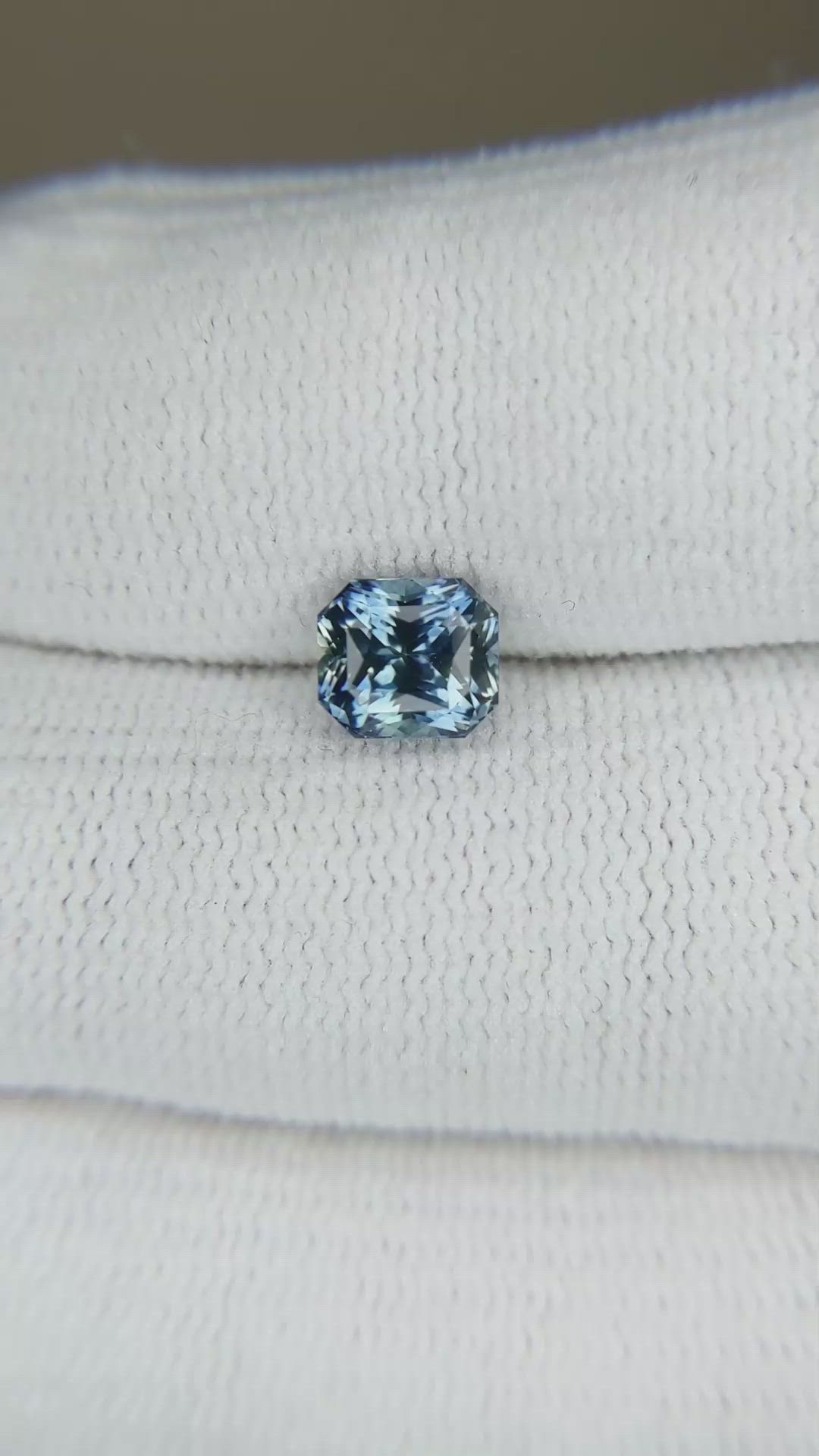 1.62 Ct. Greenish Blue Sapphire from Madagascar Size Video