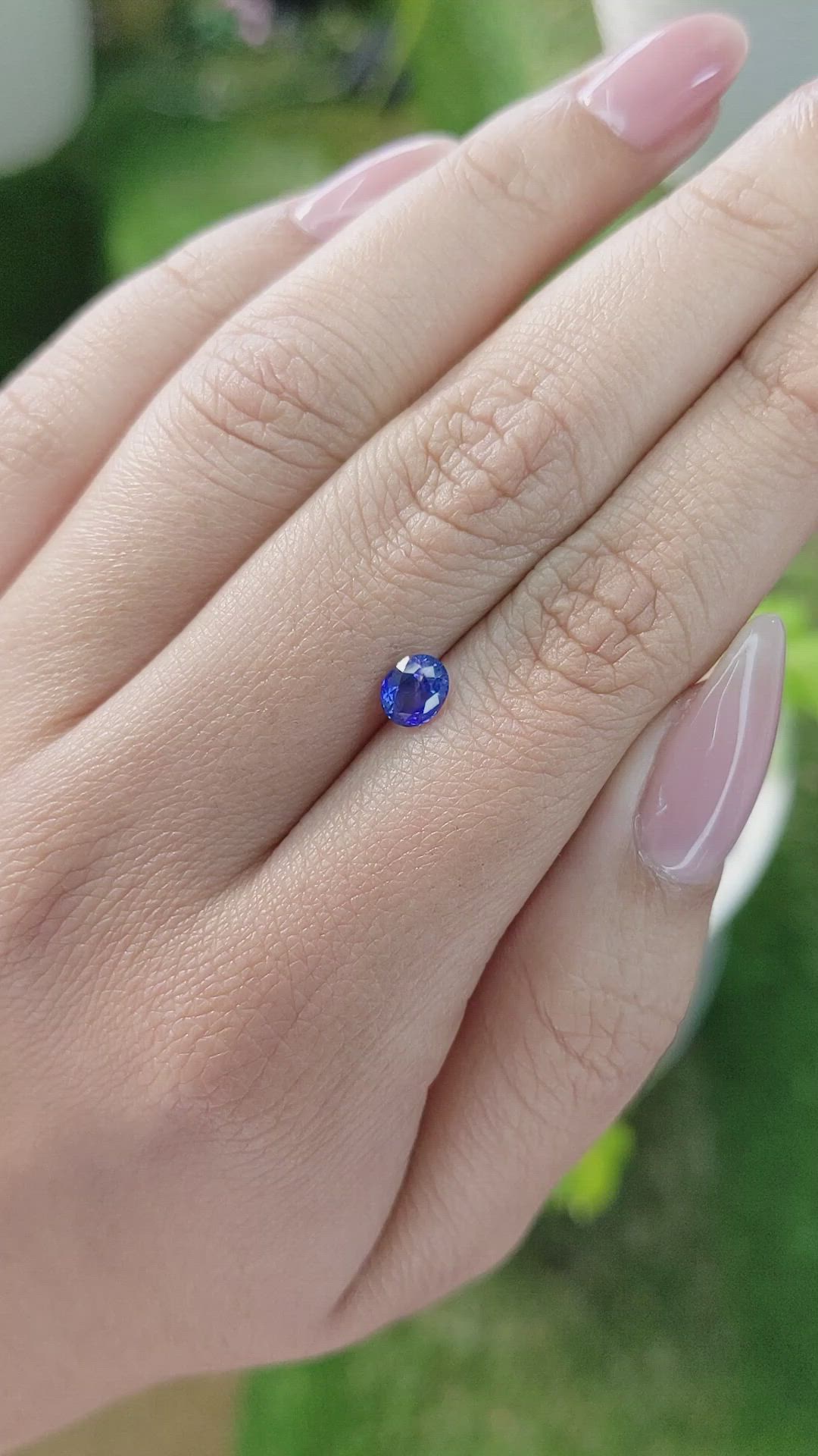 0.83 Ct. Blue Sapphire from Ceylon (Sri Lanka) Size Video