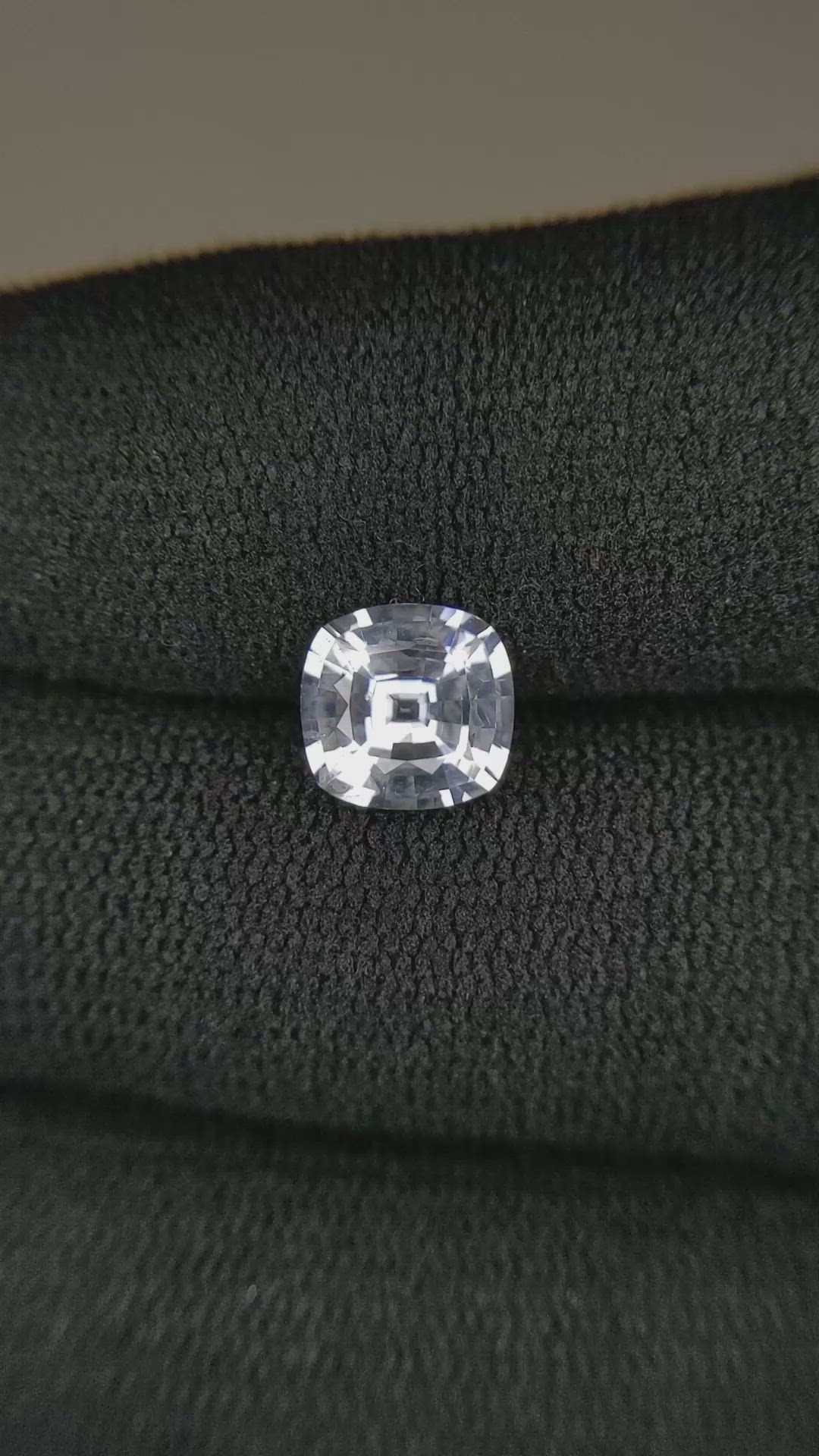 2.01 Ct. White Sapphire from Ceylon (Sri Lanka) Size Video