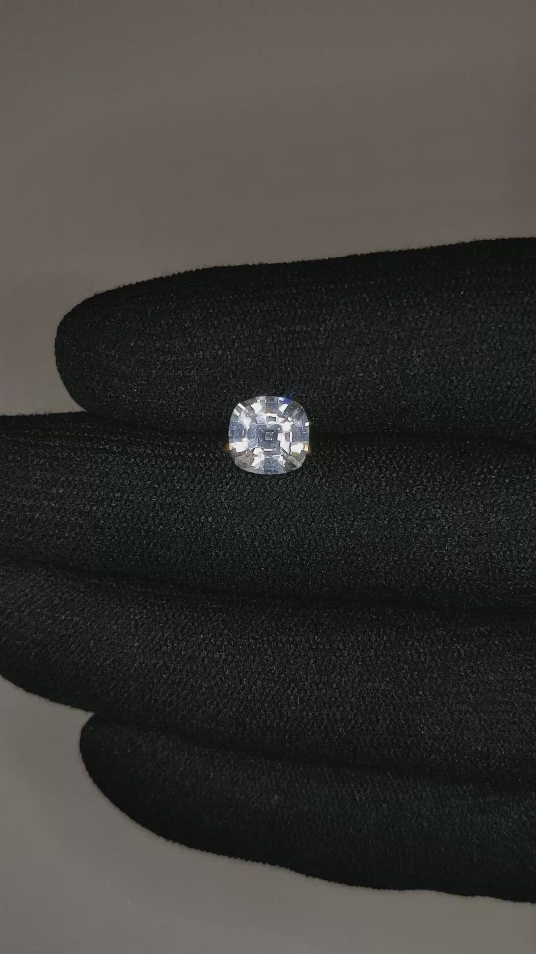 2.01 Ct. White Sapphire from Ceylon (Sri Lanka) Size Video