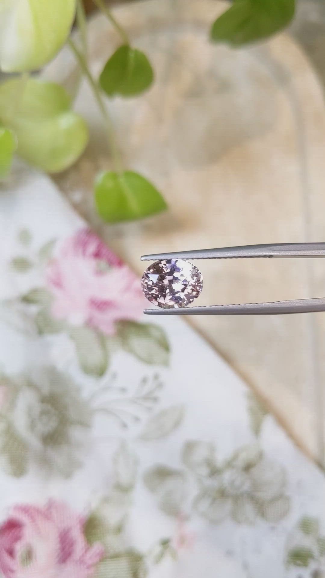 3.28 Ct. Peach Sapphire from Ceylon (Sri Lanka) Size Video