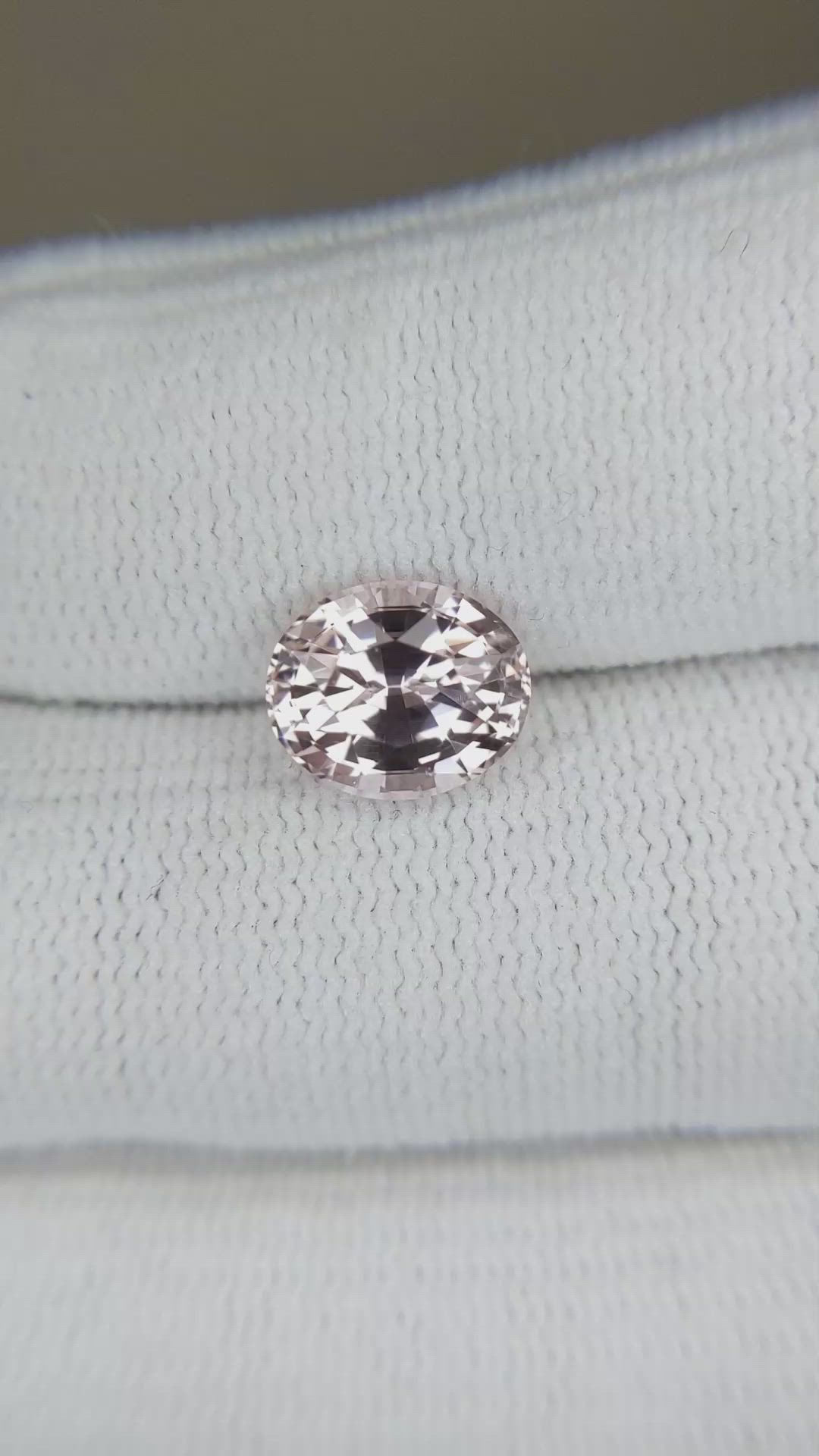3.28 Ct. Peach Sapphire from Ceylon (Sri Lanka) Size Video