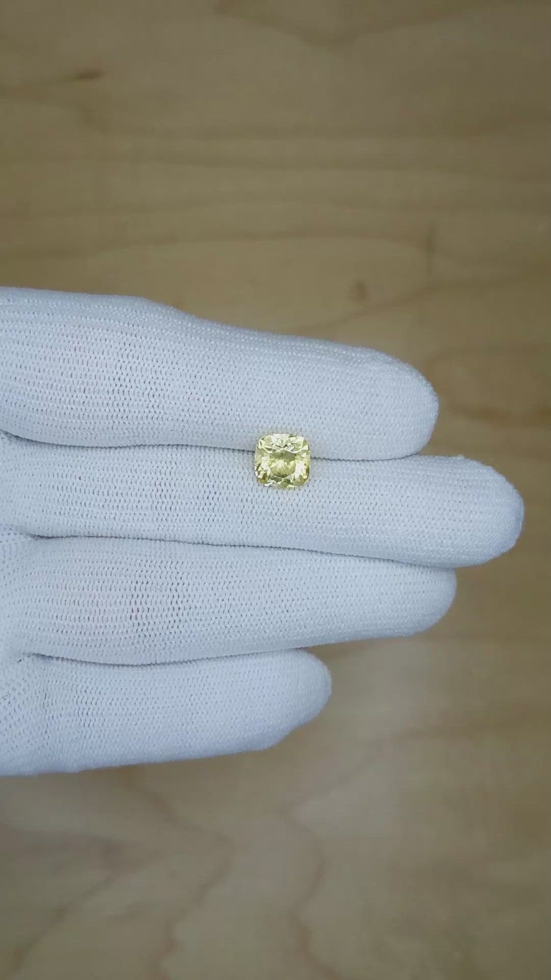 2.30 Ct. Yellow Sapphire from Ceylon (Sri Lanka) Size Video