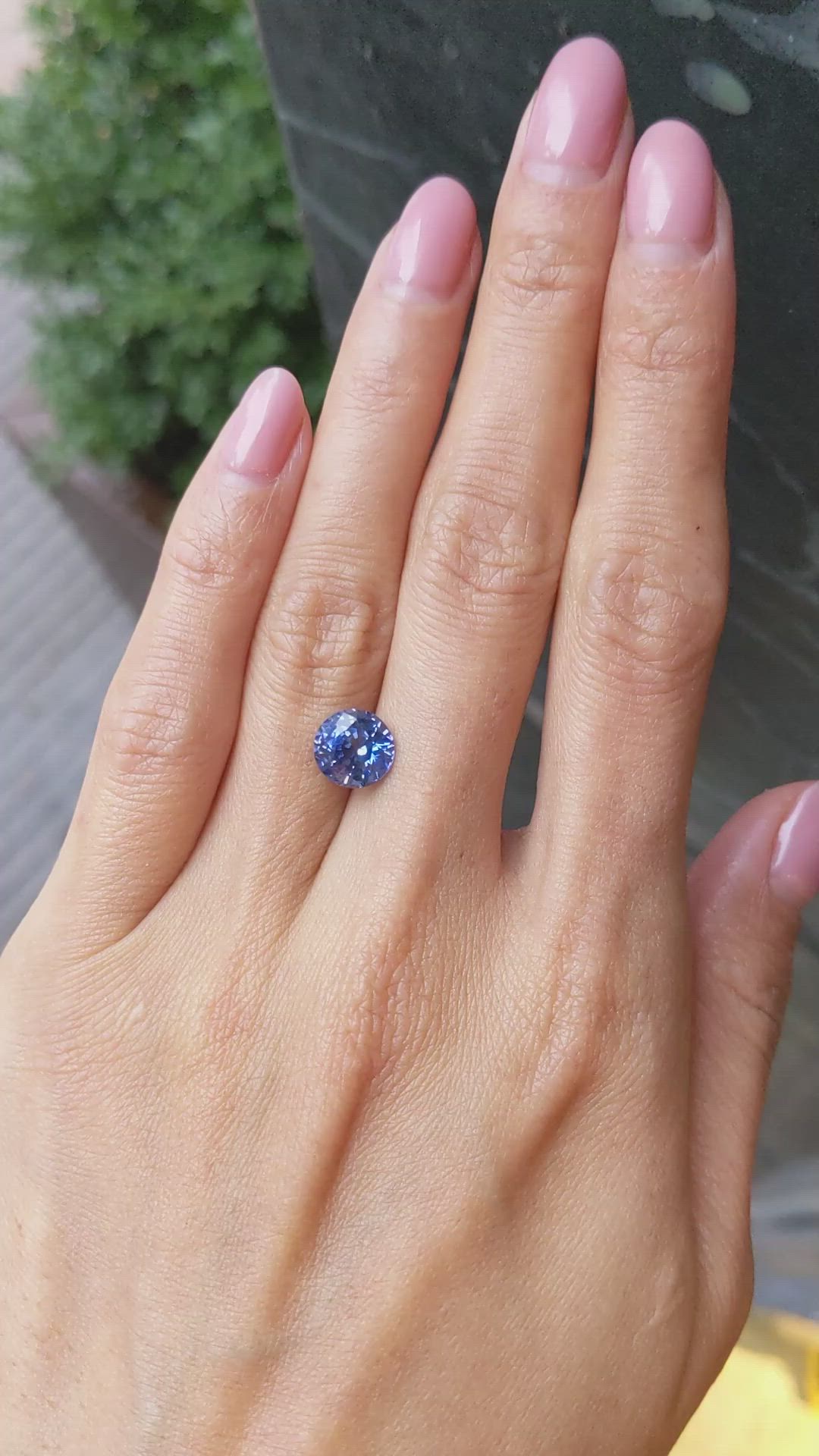 3.09 Ct. Blue Sapphire from Ceylon (Sri Lanka) Size Video
