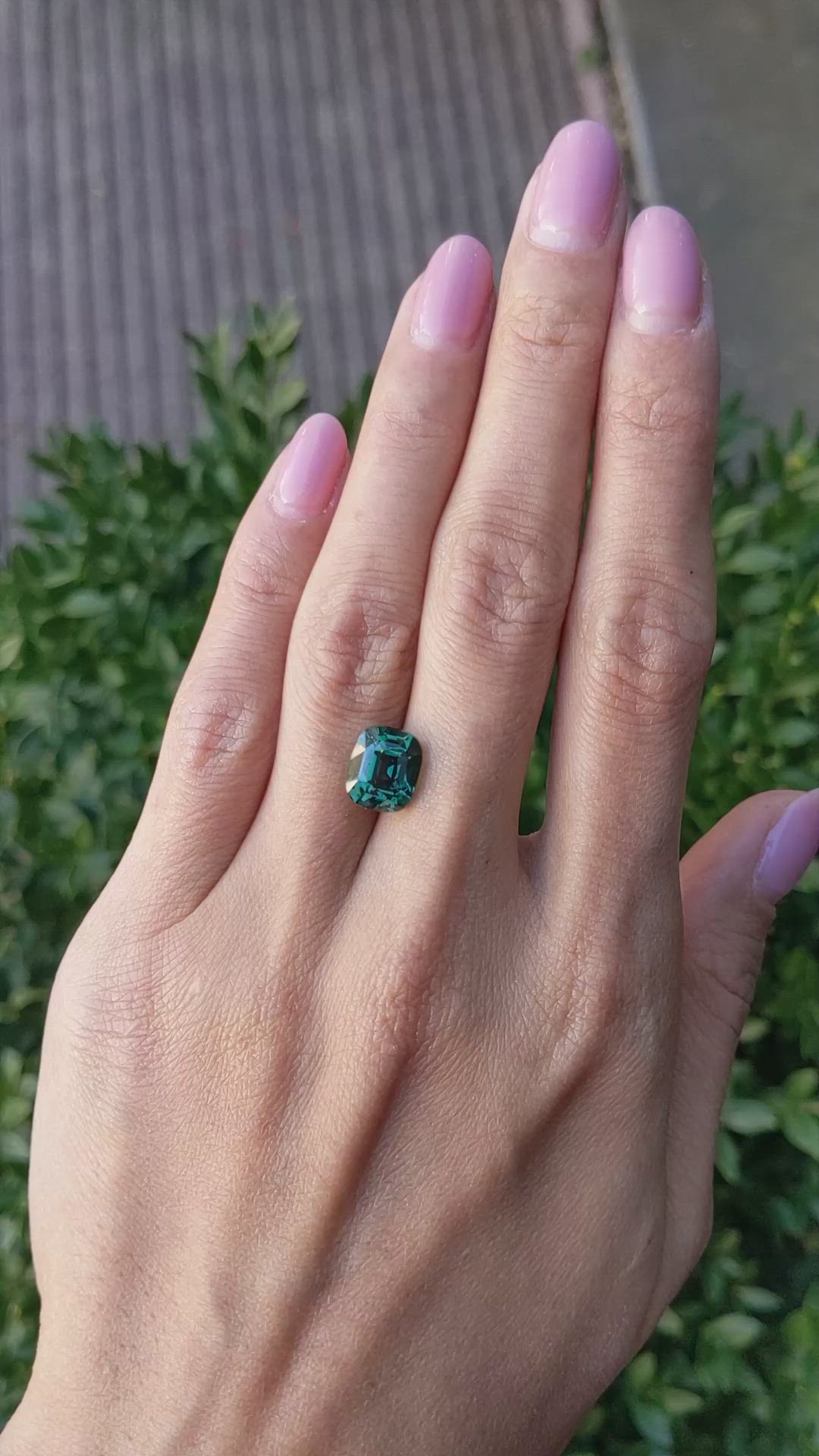 5.02 Ct. Green Sapphire from Madagascar Size Video