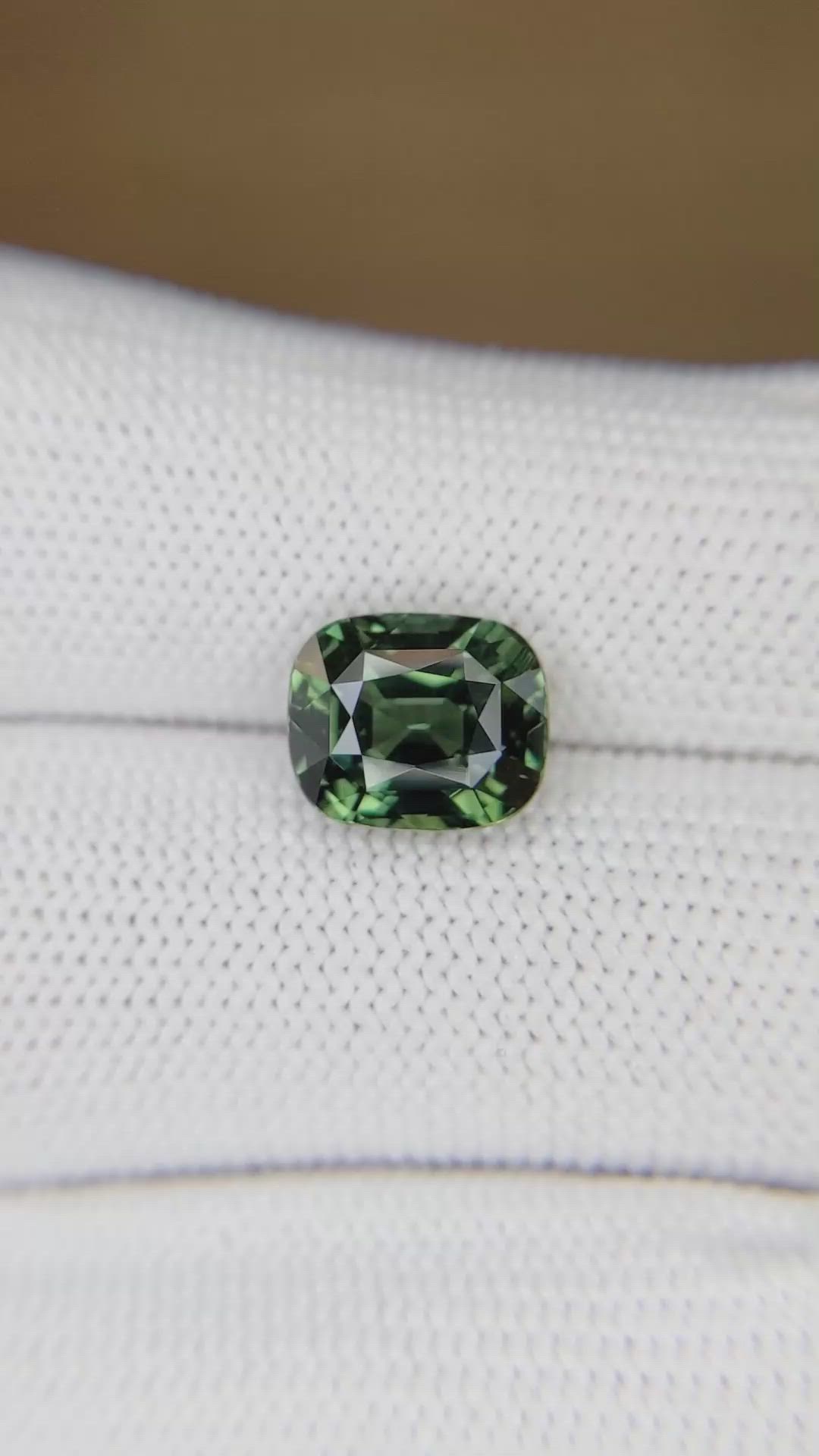 5.02 Ct. Green Sapphire from Madagascar Size Video