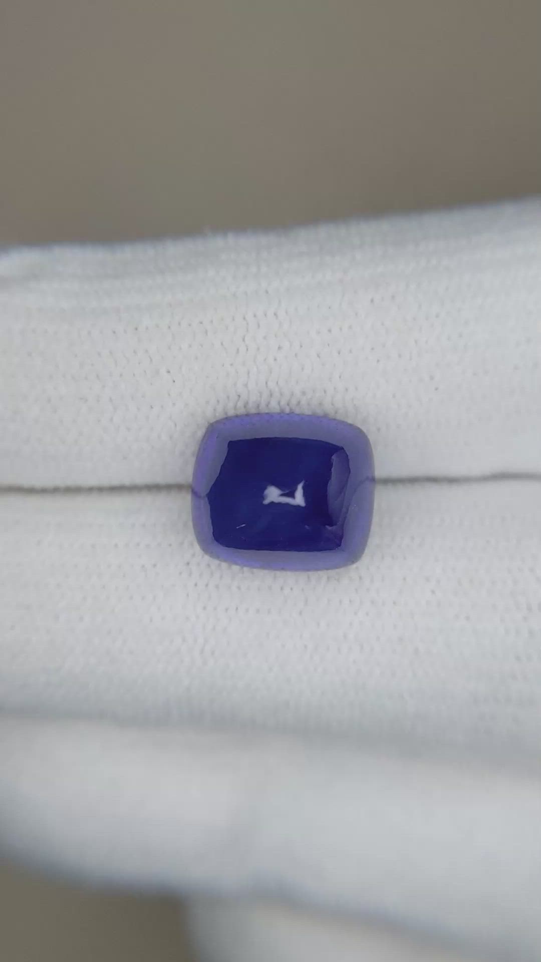 7.65 Ct. Blue Cabochon Sapphire from Ceylon (Sri Lanka) Size Video