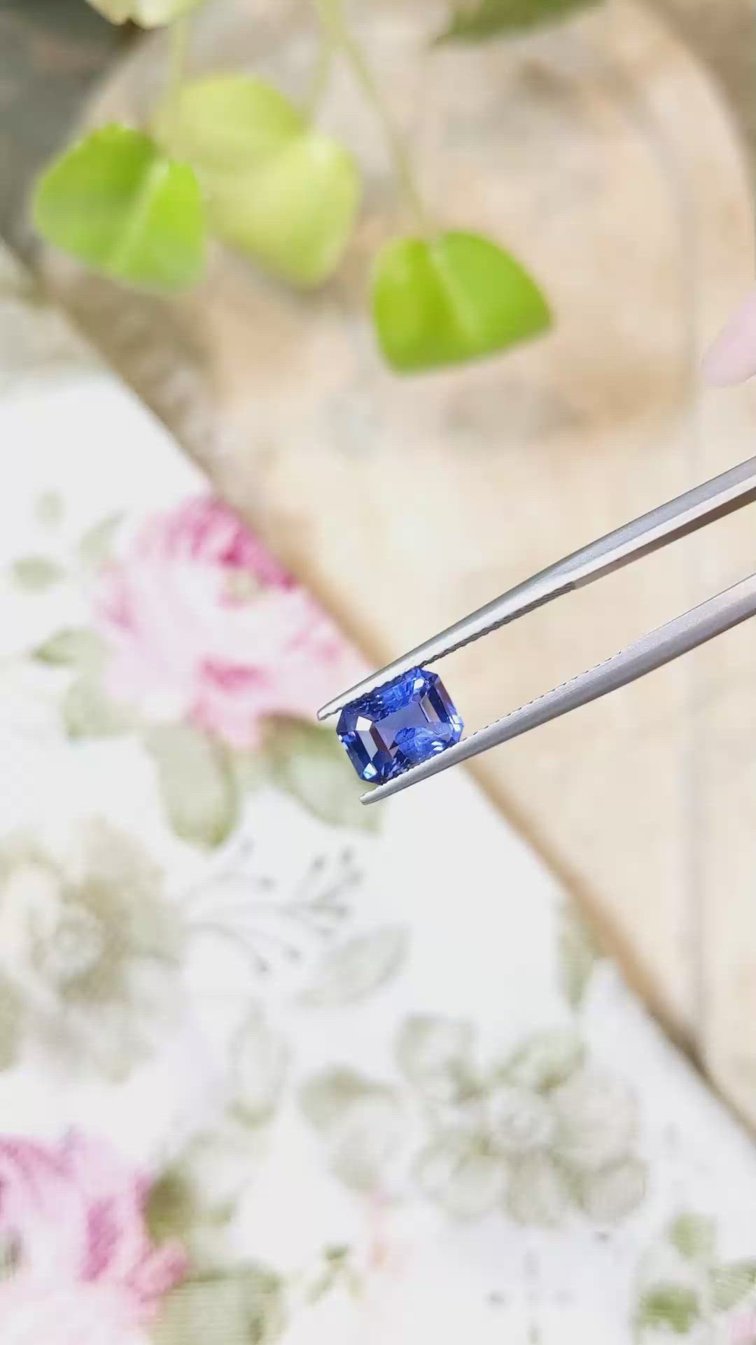 2.33 Ct. Blue Sapphire from Ceylon (Sri Lanka) Size Video