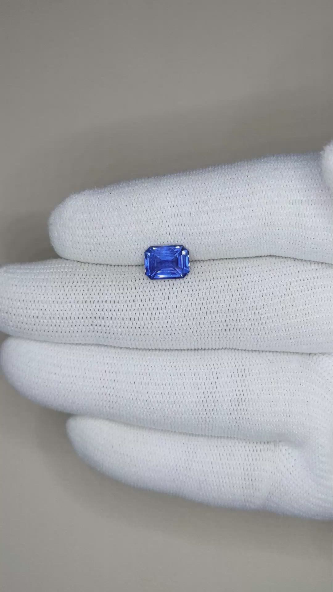 2.33 Ct. Blue Sapphire from Ceylon (Sri Lanka) Size Video