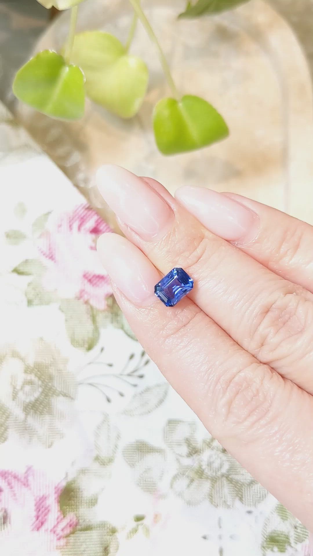 2.33 Ct. Blue Sapphire from Ceylon (Sri Lanka) Size Video