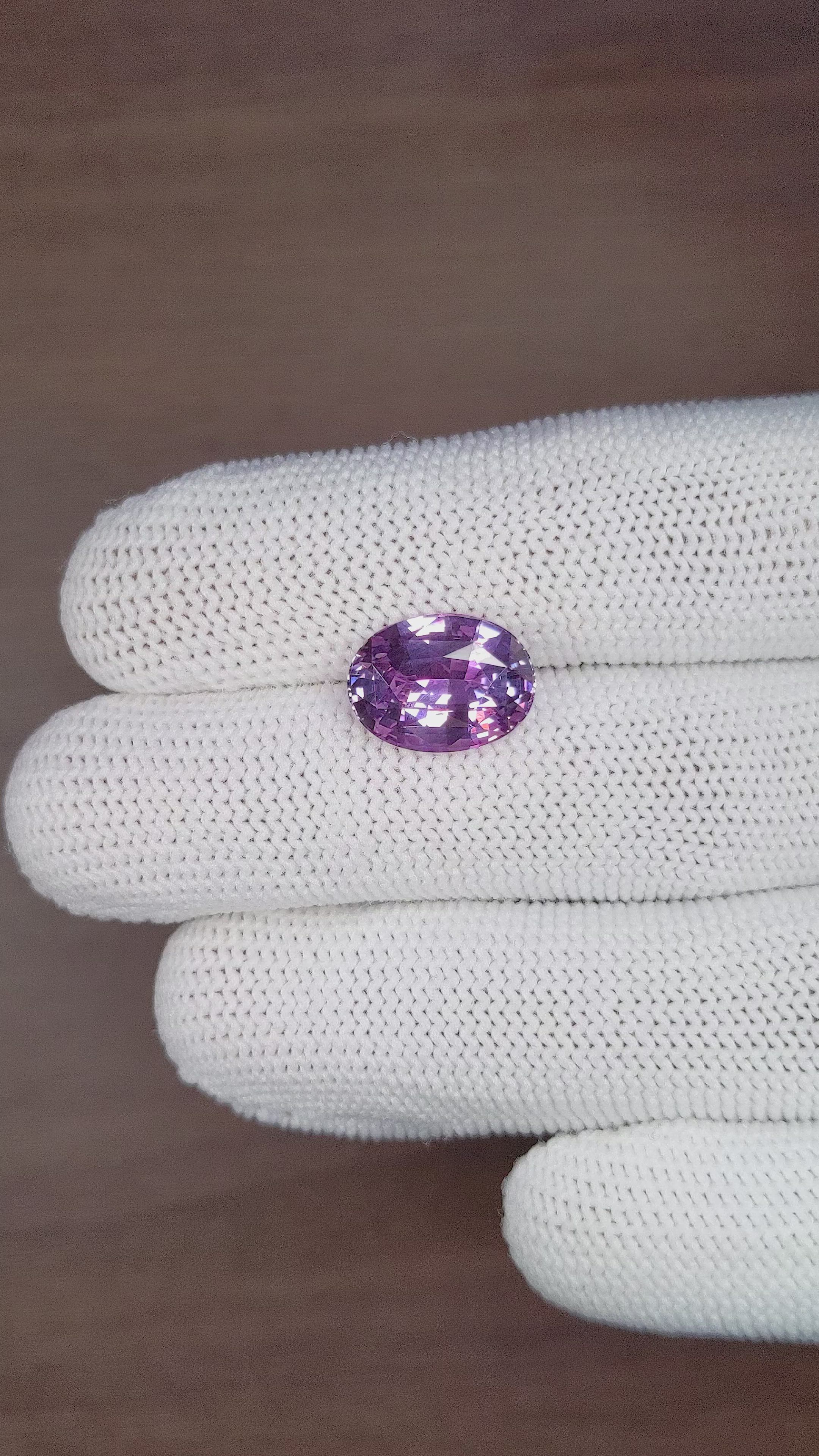 7.08 Ct. Purple Sapphire from Madagascar Size Video
