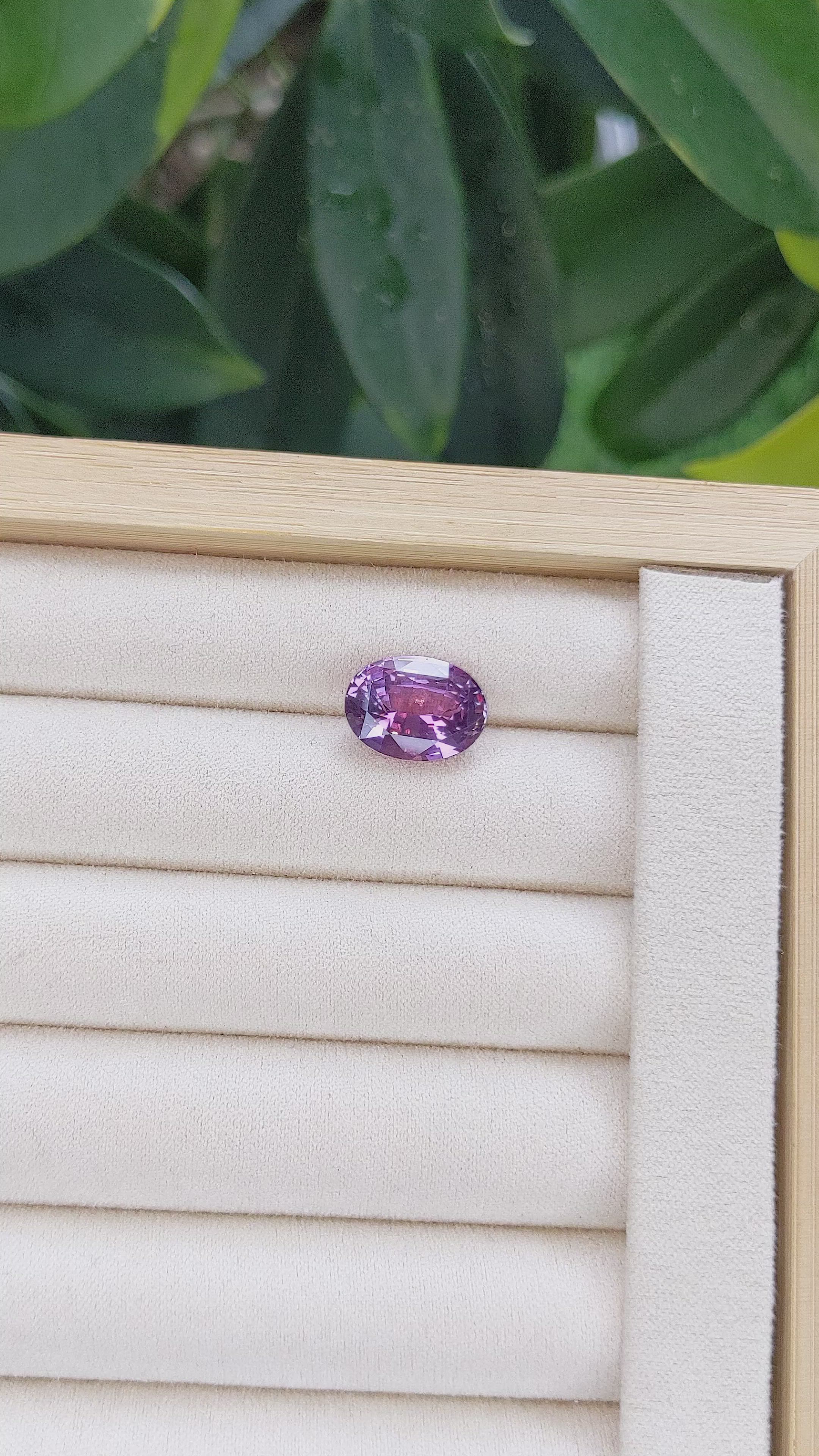7.08 Ct. Purple Sapphire from Madagascar Size Video