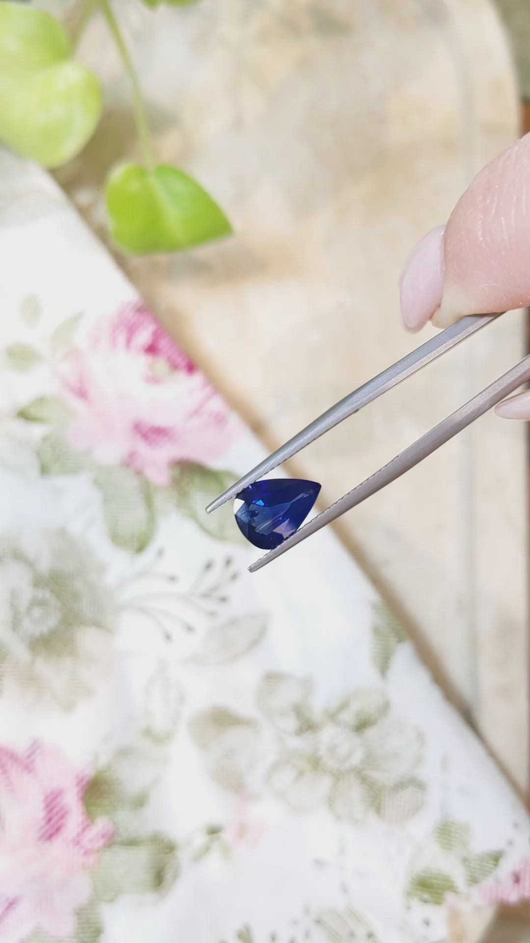 2.01 Ct. Blue Sapphire from Ceylon (Sri Lanka) Size Video
